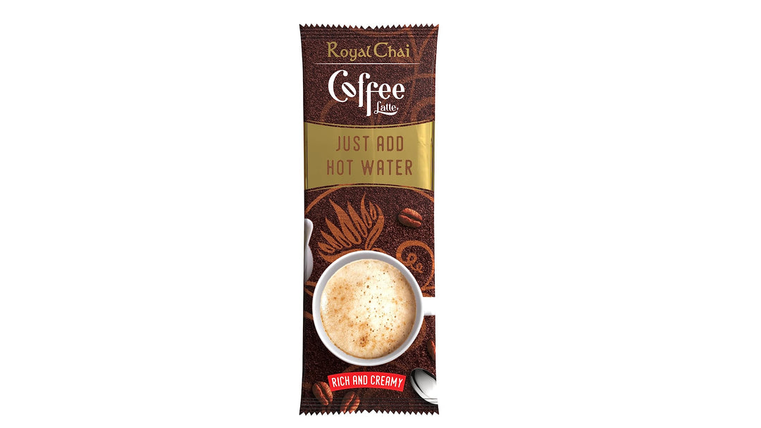 Royal Chai Coffee Latte Cardamom Unsweetened - 10 Single Serving Sachets