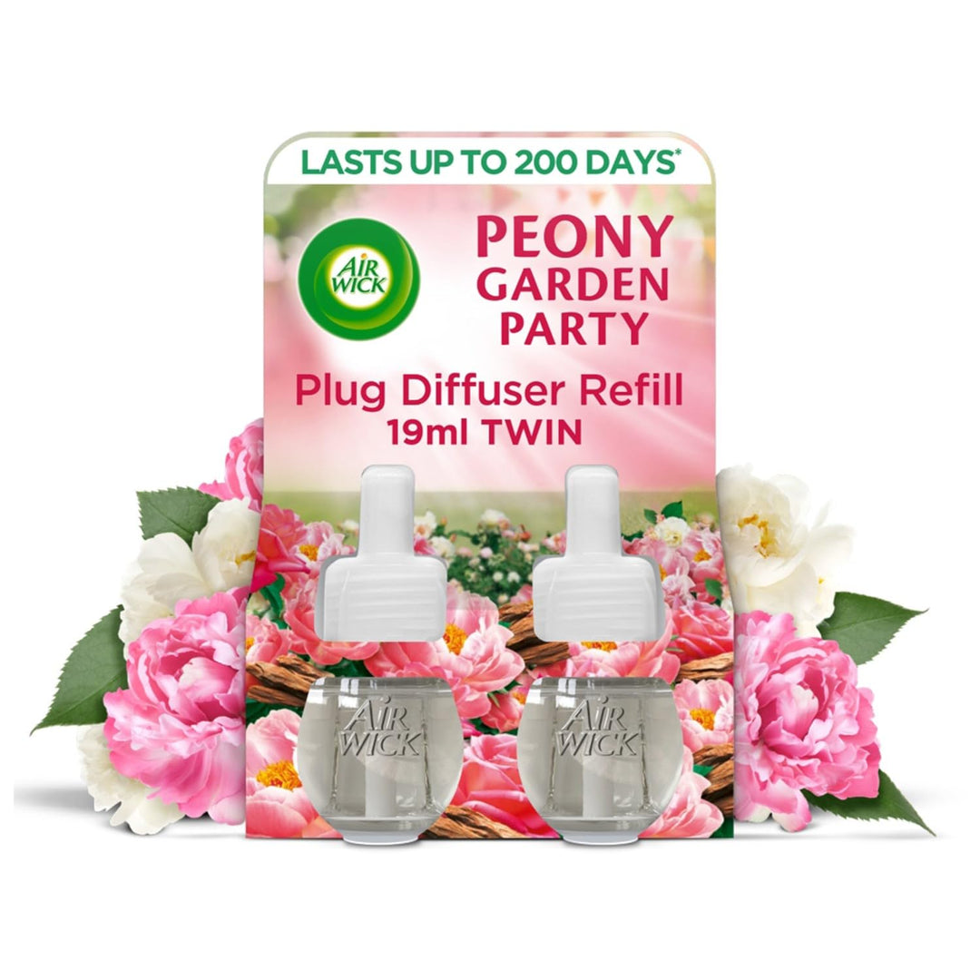 Air Wick - Peony Garden Party Plug in Diffuser Refill, 6 Pack (19ml Each)