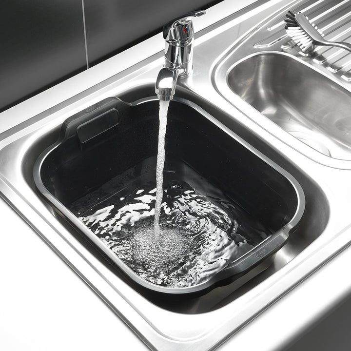 Addis Eco Washing Up Bowl with Twin Handle, 10 Litre, Made in UK from 100% Recycled Plastic