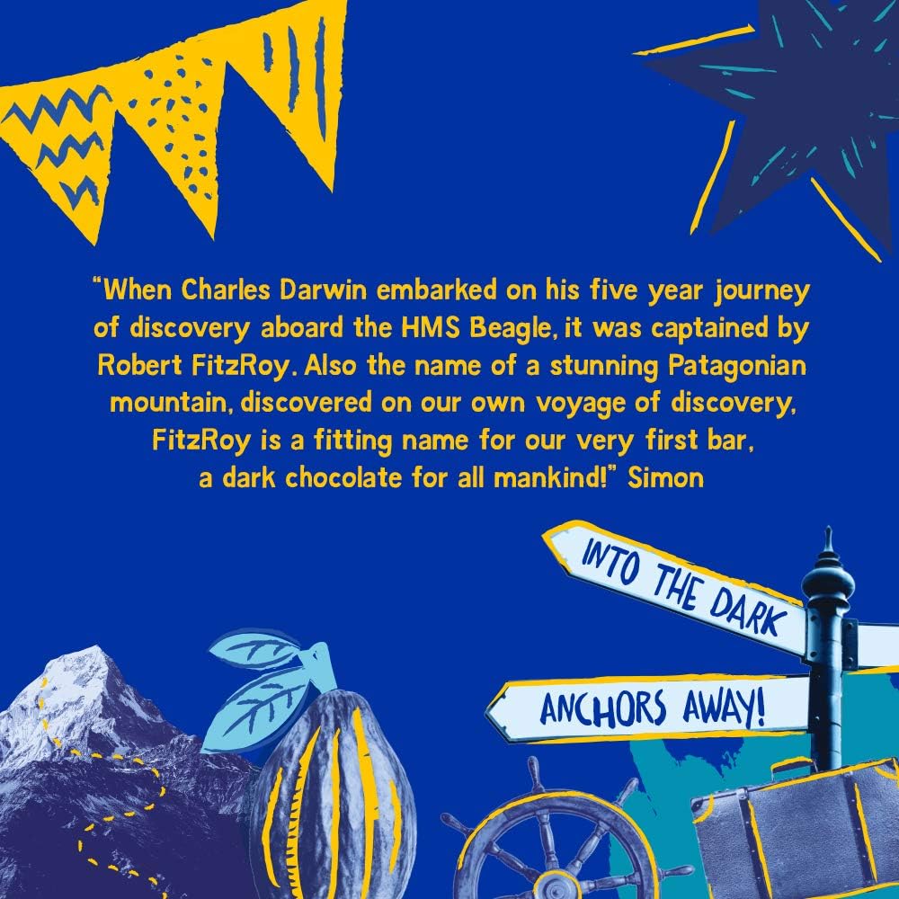 Montezuma - FitzRoy 74% Cocoa Dark Chocolate Bar Organic Vegan Gluten-Free 7