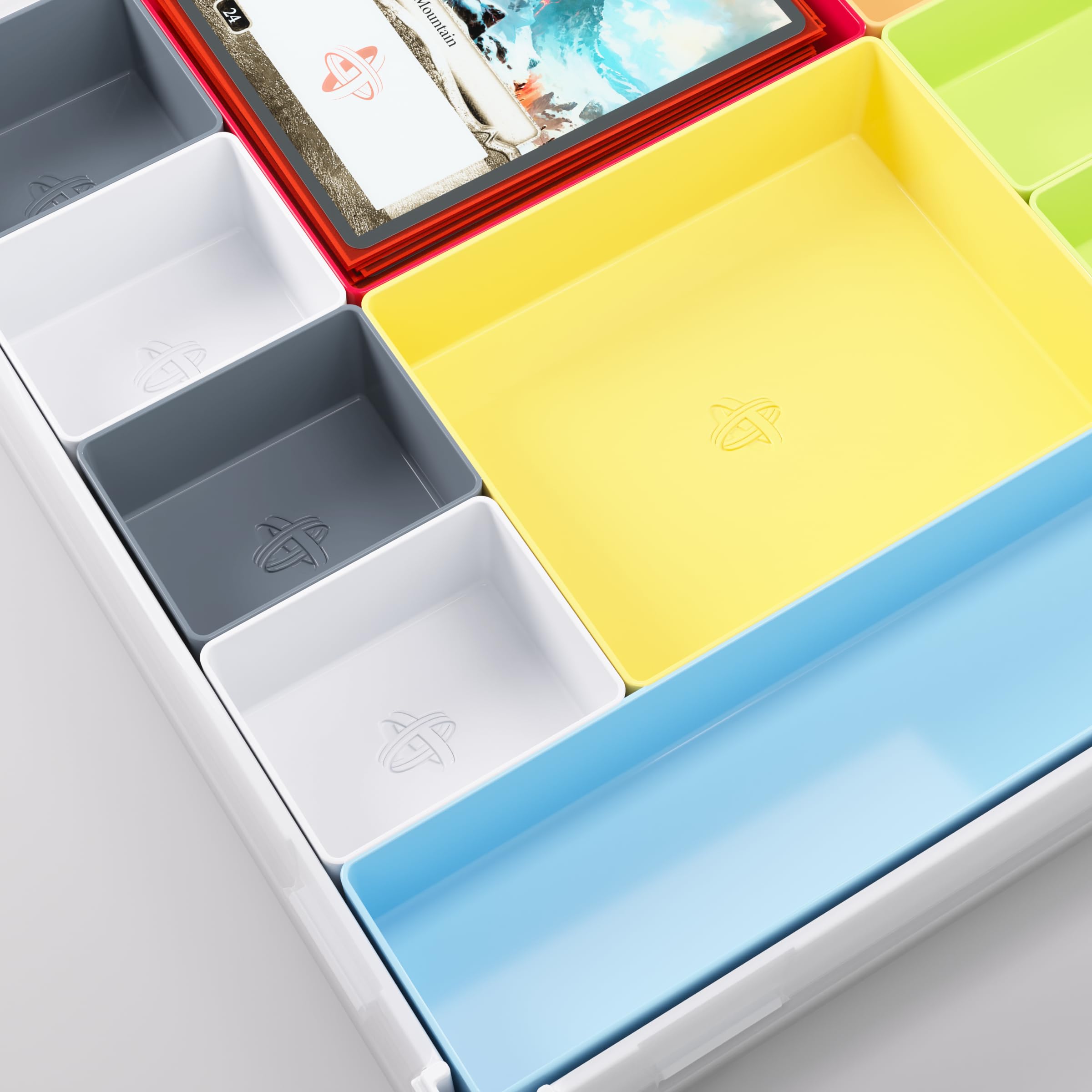 Gamegenic Token Silo XL Storage Box - Customizable Organization for Cards & Tokens | White/Multi-Colour 5