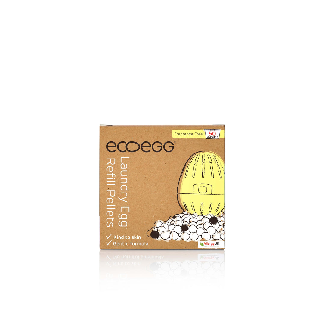 Ecoegg - Laundry Egg Refill Pellets | 50 Washes | Fragrance Free | Non-Bio & No Harsh Chemicals