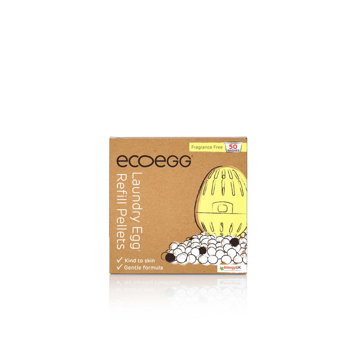 Ecoegg - Laundry Egg Refill Pellets | 50 Washes | Fragrance Free | Non-Bio & No Harsh Chemicals