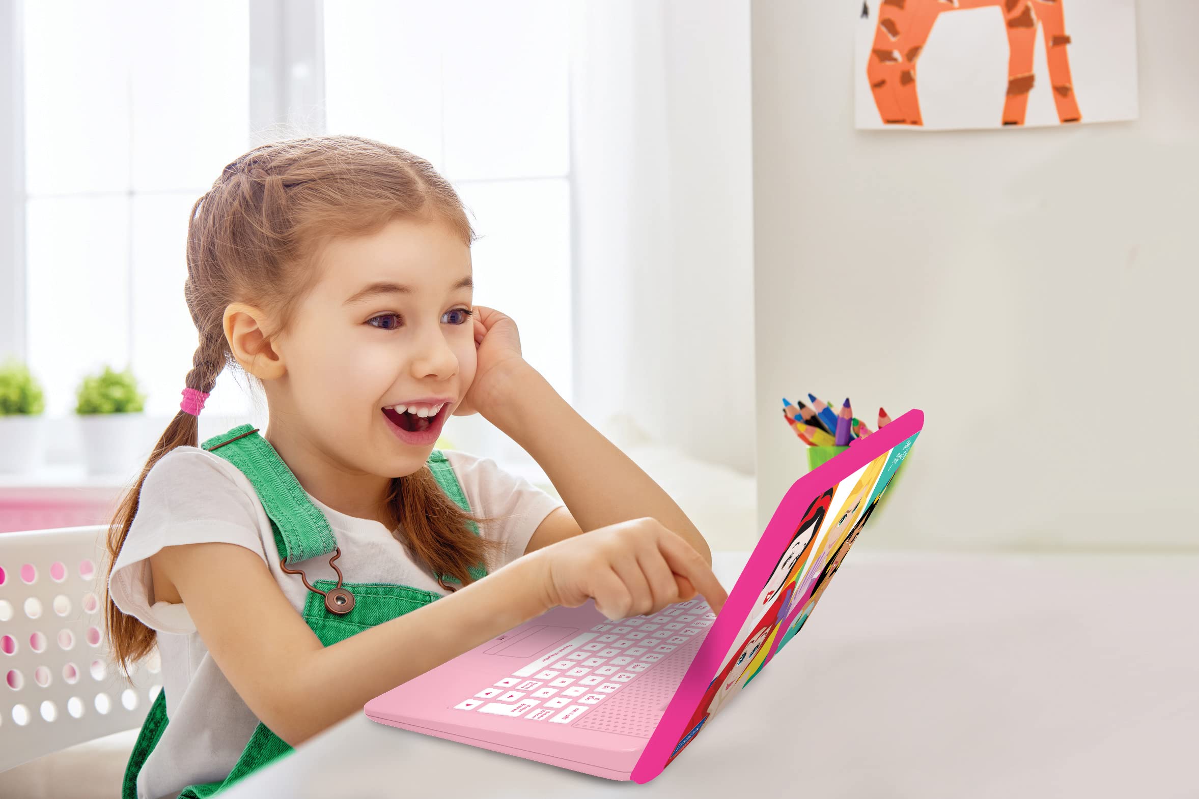 LEXIBOOK Disney Princess Educational Bilingual Laptop French/English | Ages 3+ | 124 Activities 8