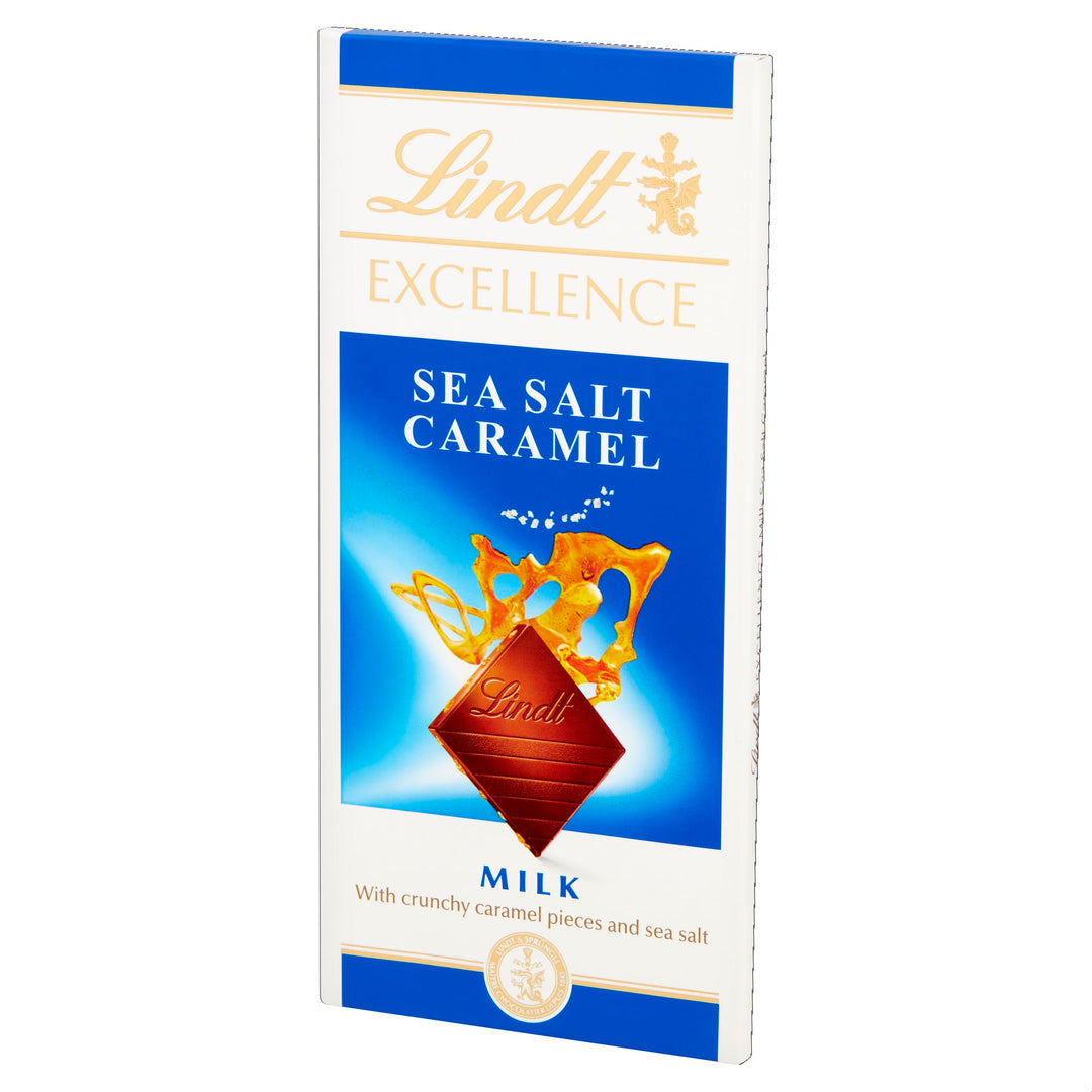 Lindt Excellence Milk Chocolate with Sea Salt & Caramel Bar, 100g