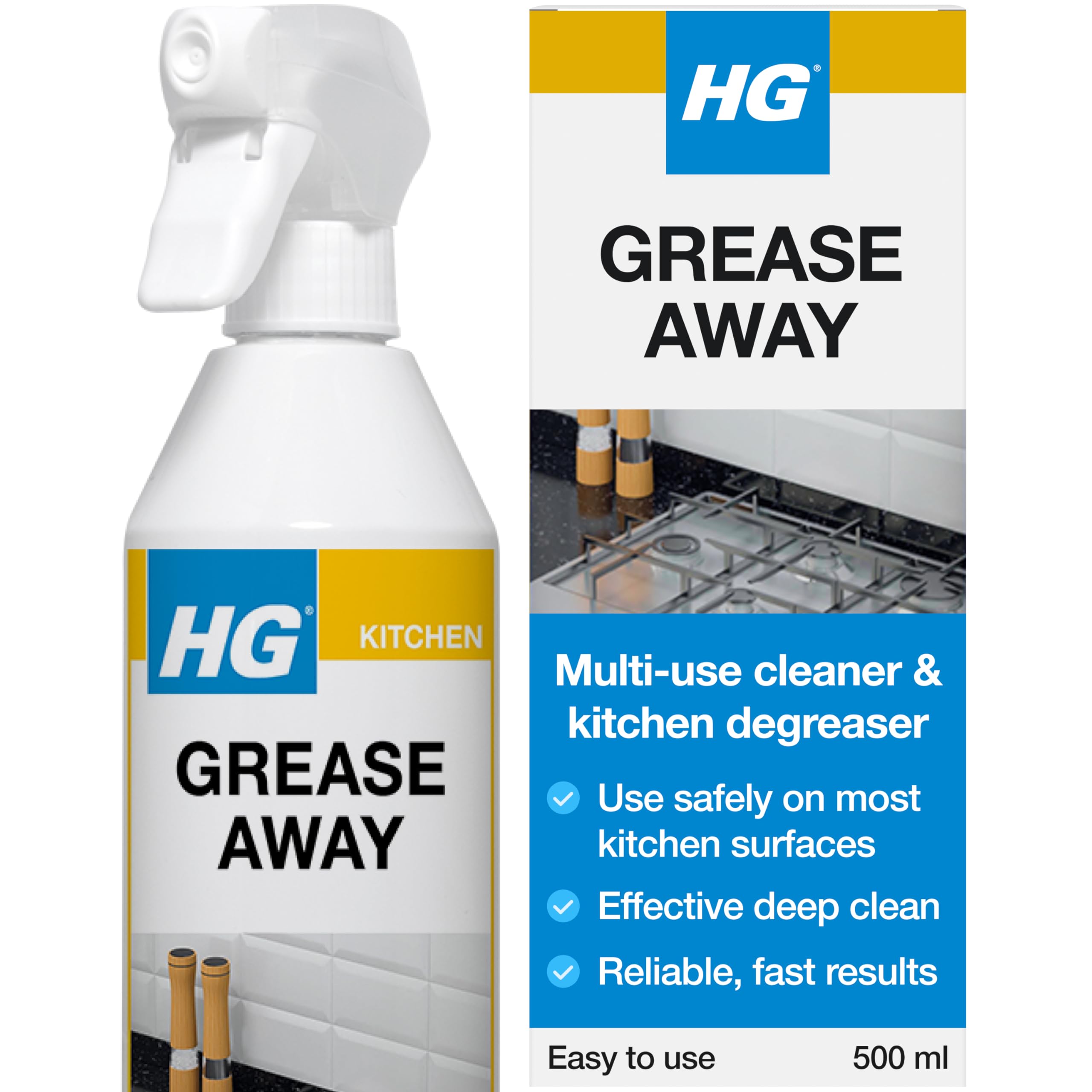 HG Grease Away - Kitchen Degreaser Spray for Fats & Oils, 500ml 6