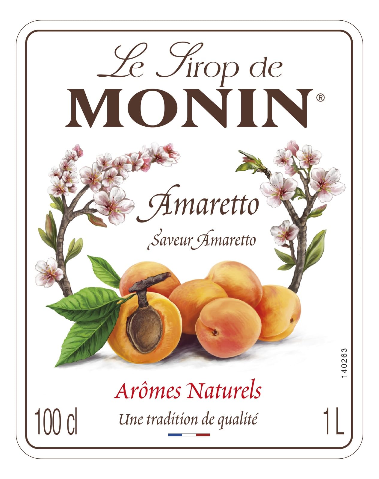 Monin Amaretto Syrup - 1L PET Bottle | Natural Almond & Stone Fruit Flavor | Vegan & Allergen-Free 4