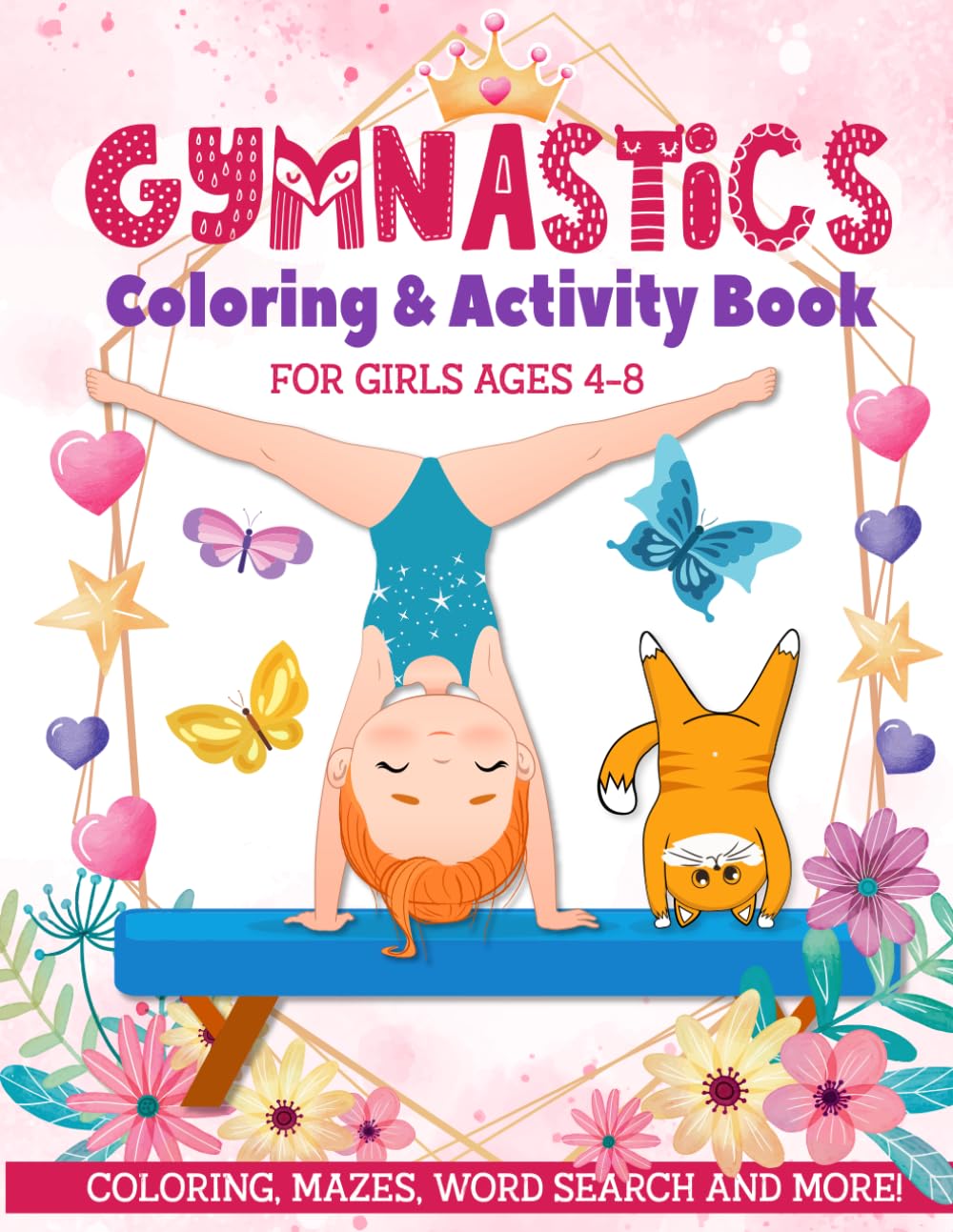 Joanne Davis & RainbowArt Adventures Gymnastics Coloring & Activity Book for Girls 4-8 | 72 Pages 1