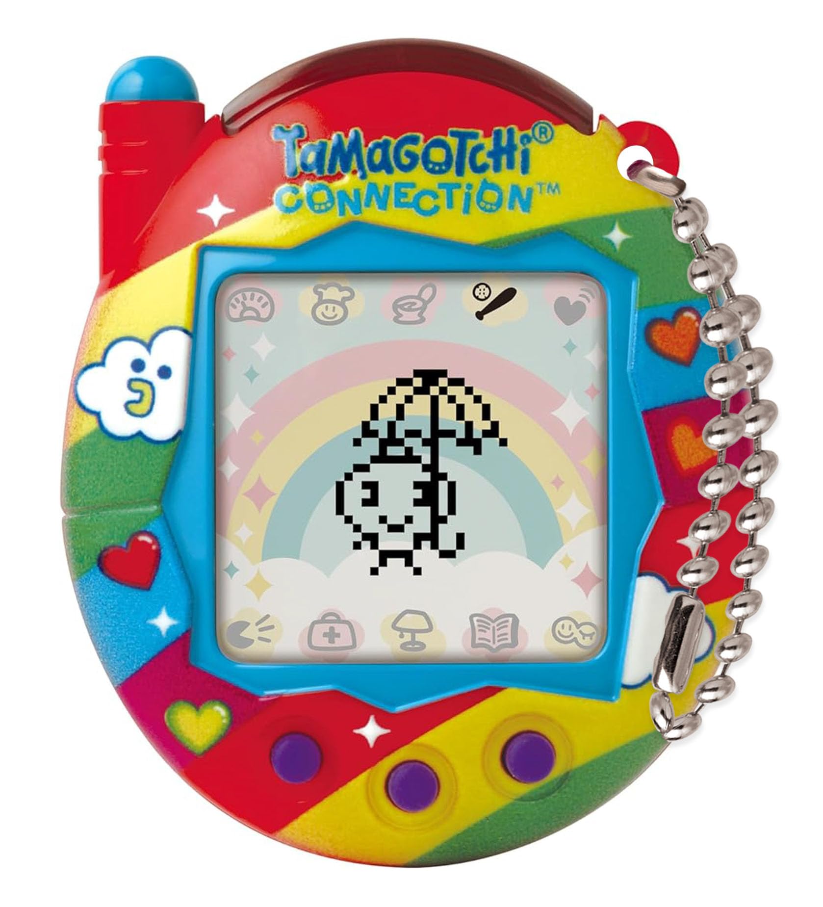 Tamagotchi Connection Digital Pet - Rainbow Sky Shell with Infrared Connection for Kids 8+ 1
