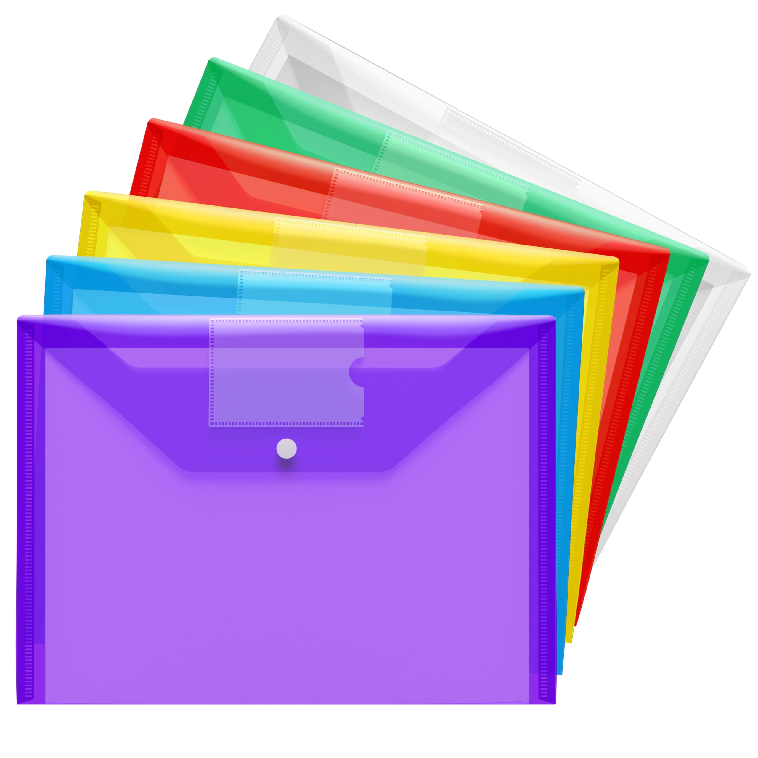 GoodtoU A4 Plastic Popper File Folders - 6 Pack | Waterproof | Holds 150 Sheets 1