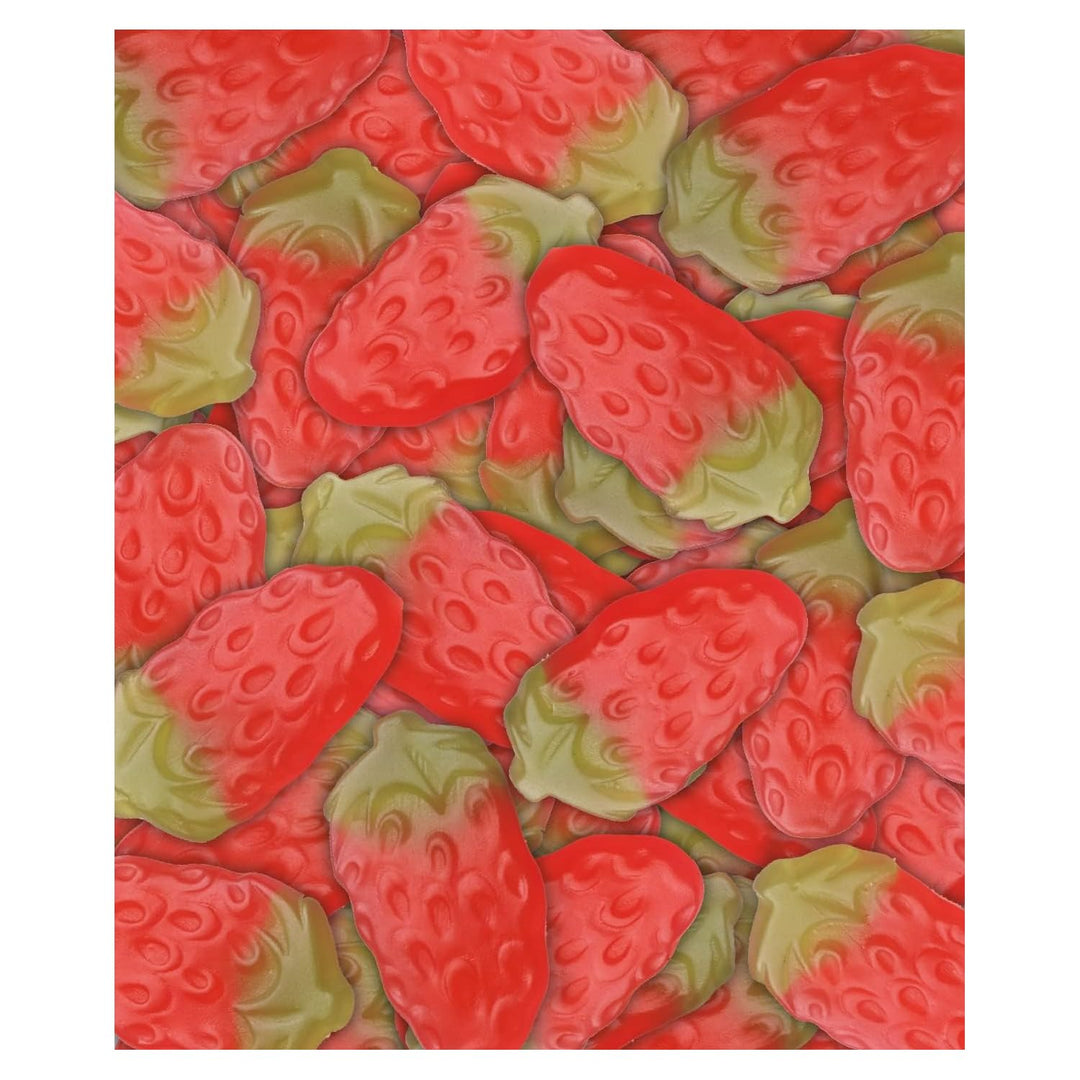 HARIBO Giant Strawbs Strawberry Flavoured Chewy Sweets - 75 Pieces Tub