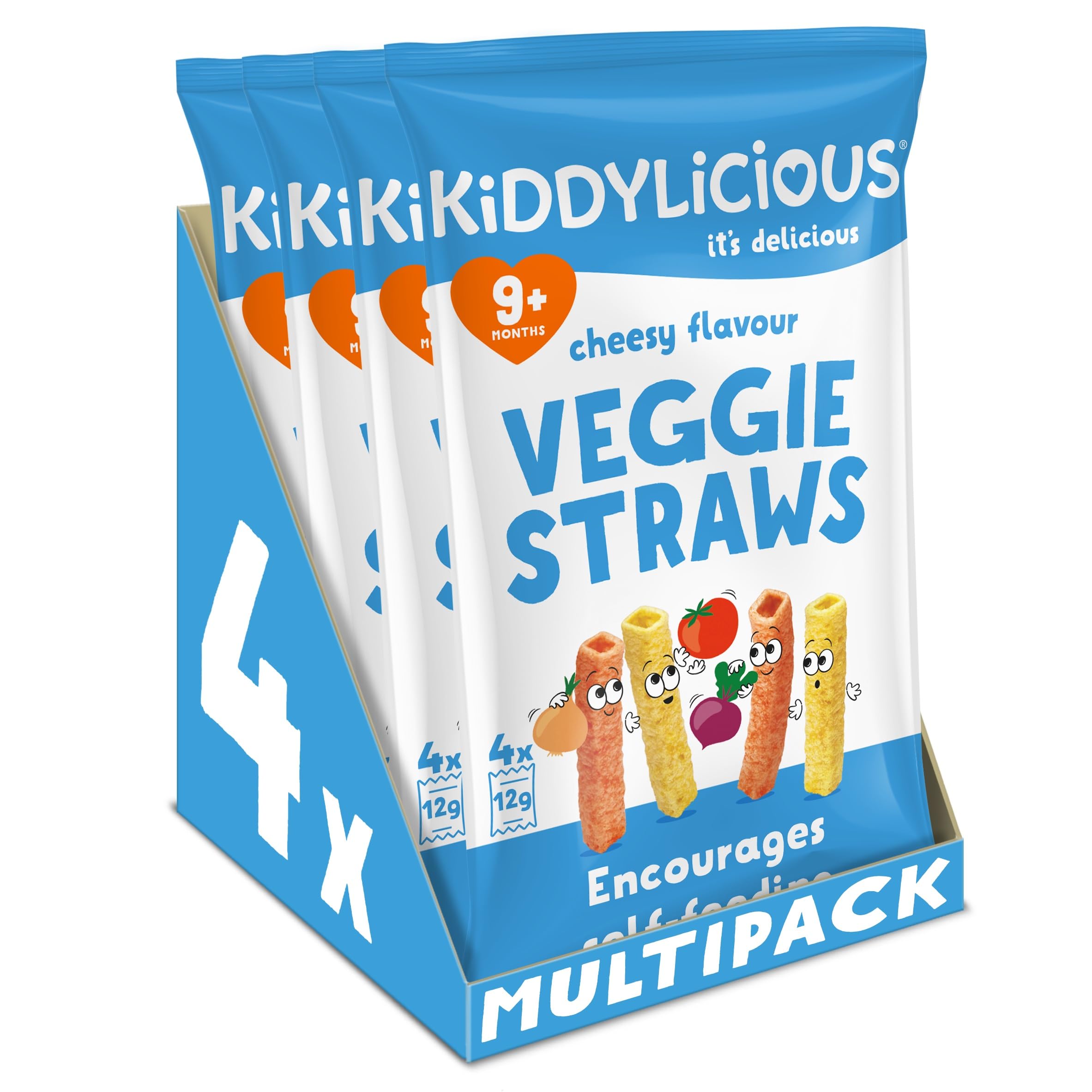 Kiddylicious Cheesy Veggie Straws - Gluten-Free Vegan Snacks for Toddlers 1