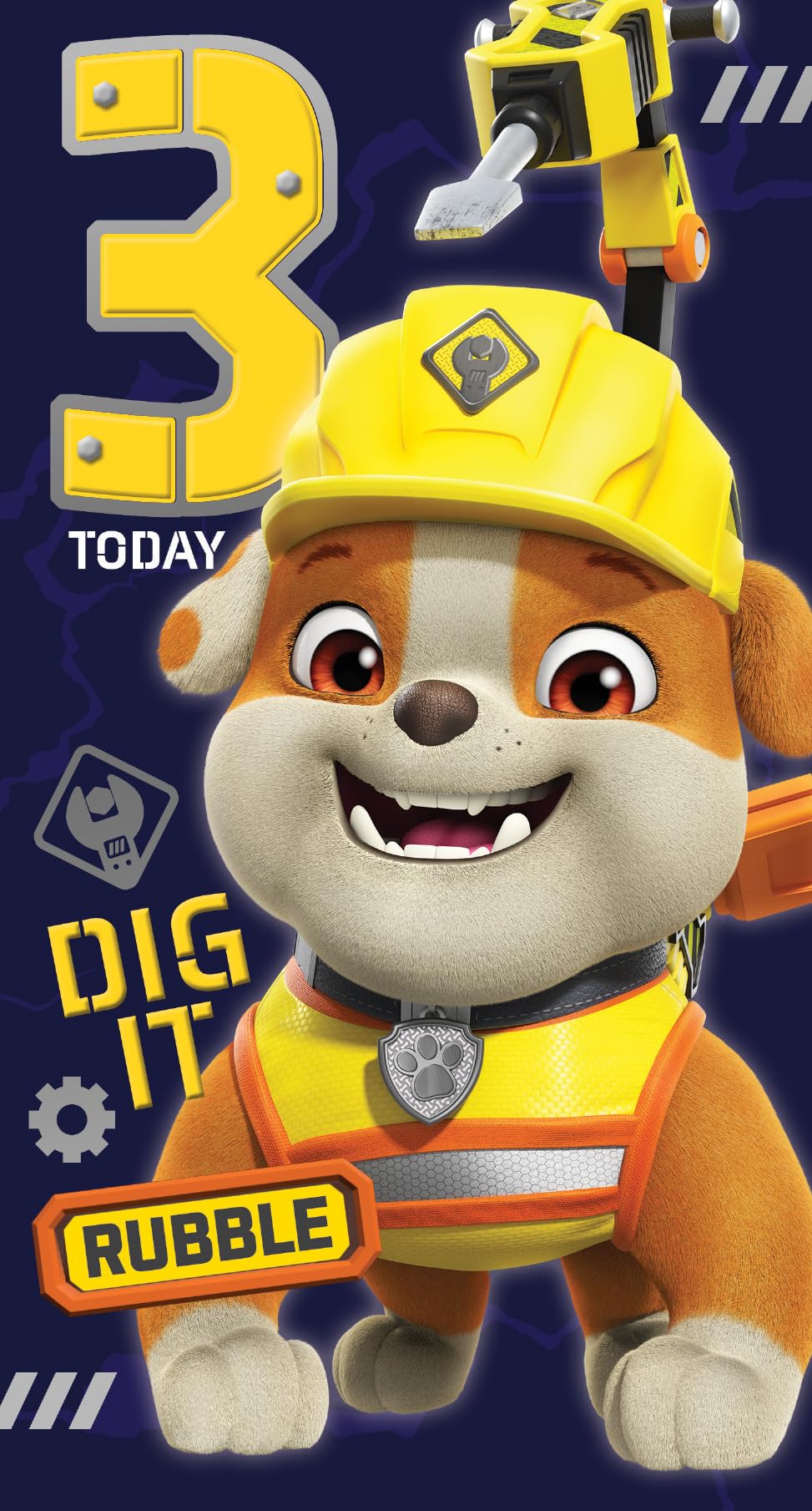 Danilo Promotions LTD PAW Patrol Birthday Card for Age 3 | Standard Size
