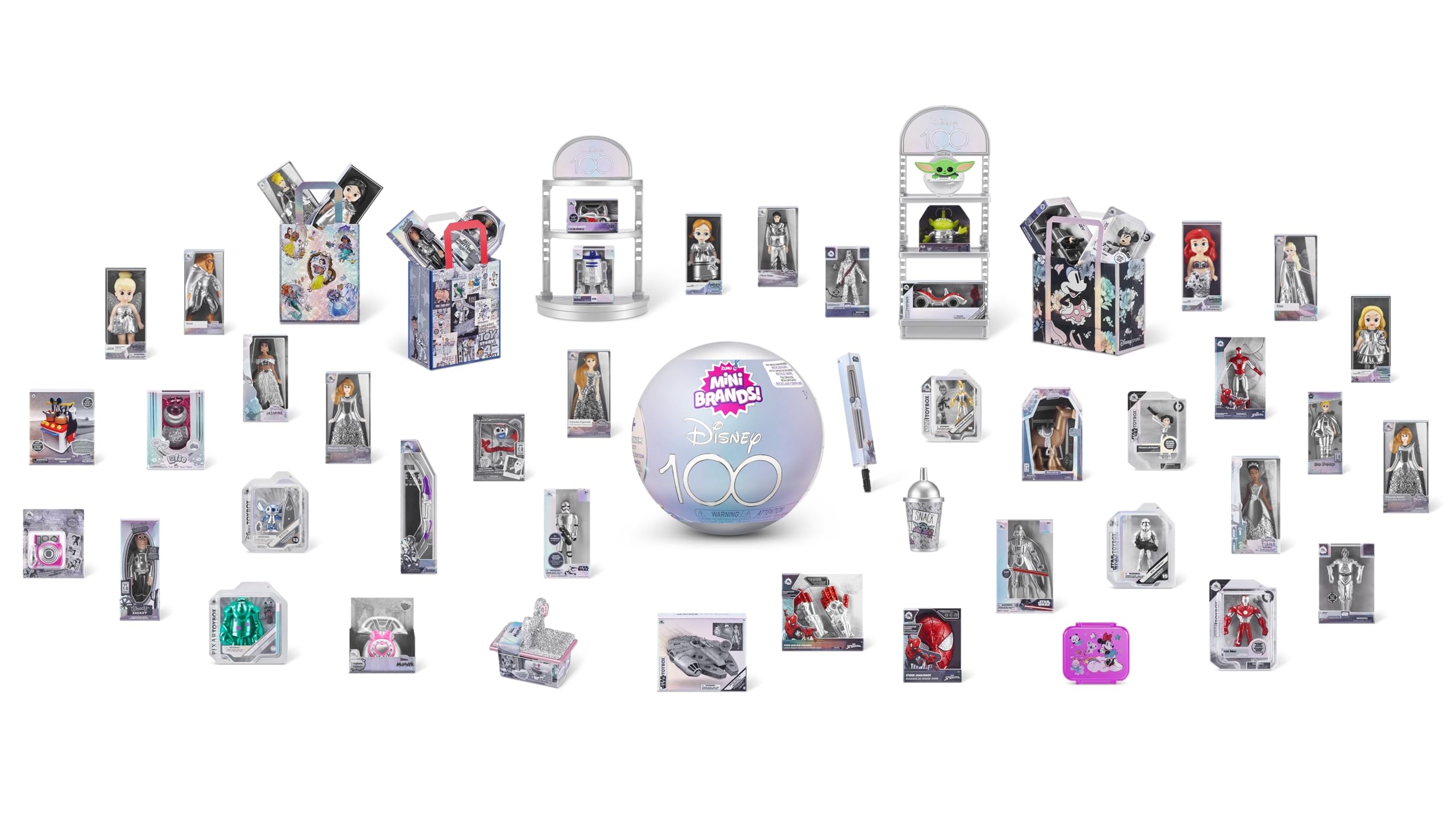 Mini Brands Disney Platinum Limited Edition - Mystery Capsule with 5 Surprise Minis, 100th Anniversary Collectible (1 Capsule) 4