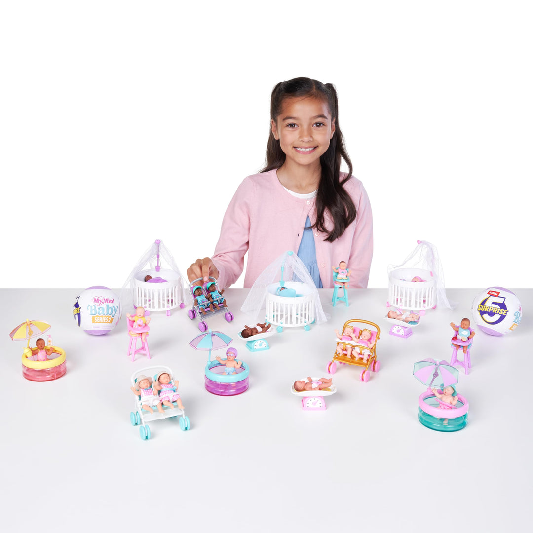 5 Surprise My Mini Baby Series 2 by ZURU - Collectible Mystery Capsule with Playset, 3+ Years