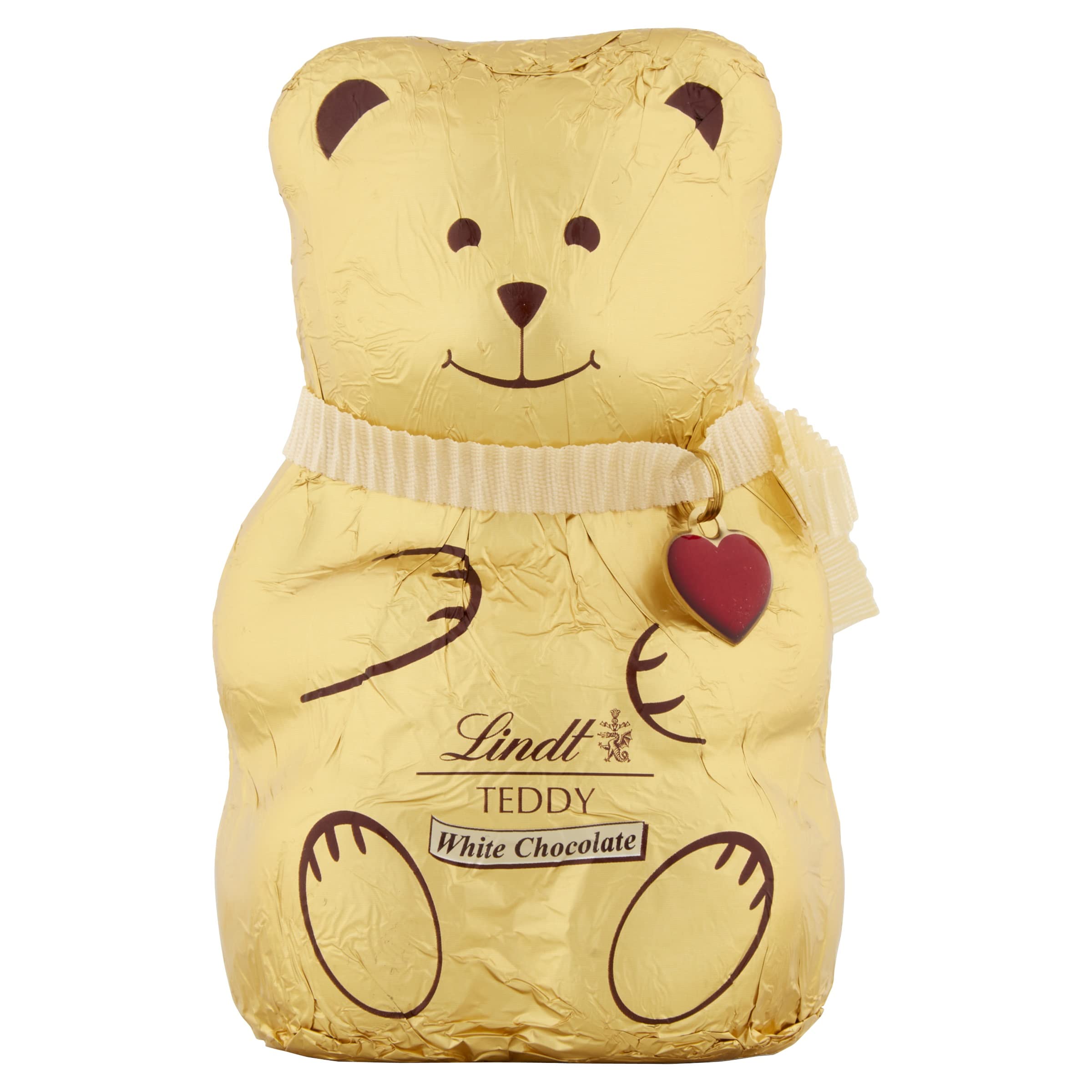 Lindt Teddy Christmas White Chocolate – 100g – Festive Gold Foil Gift 2