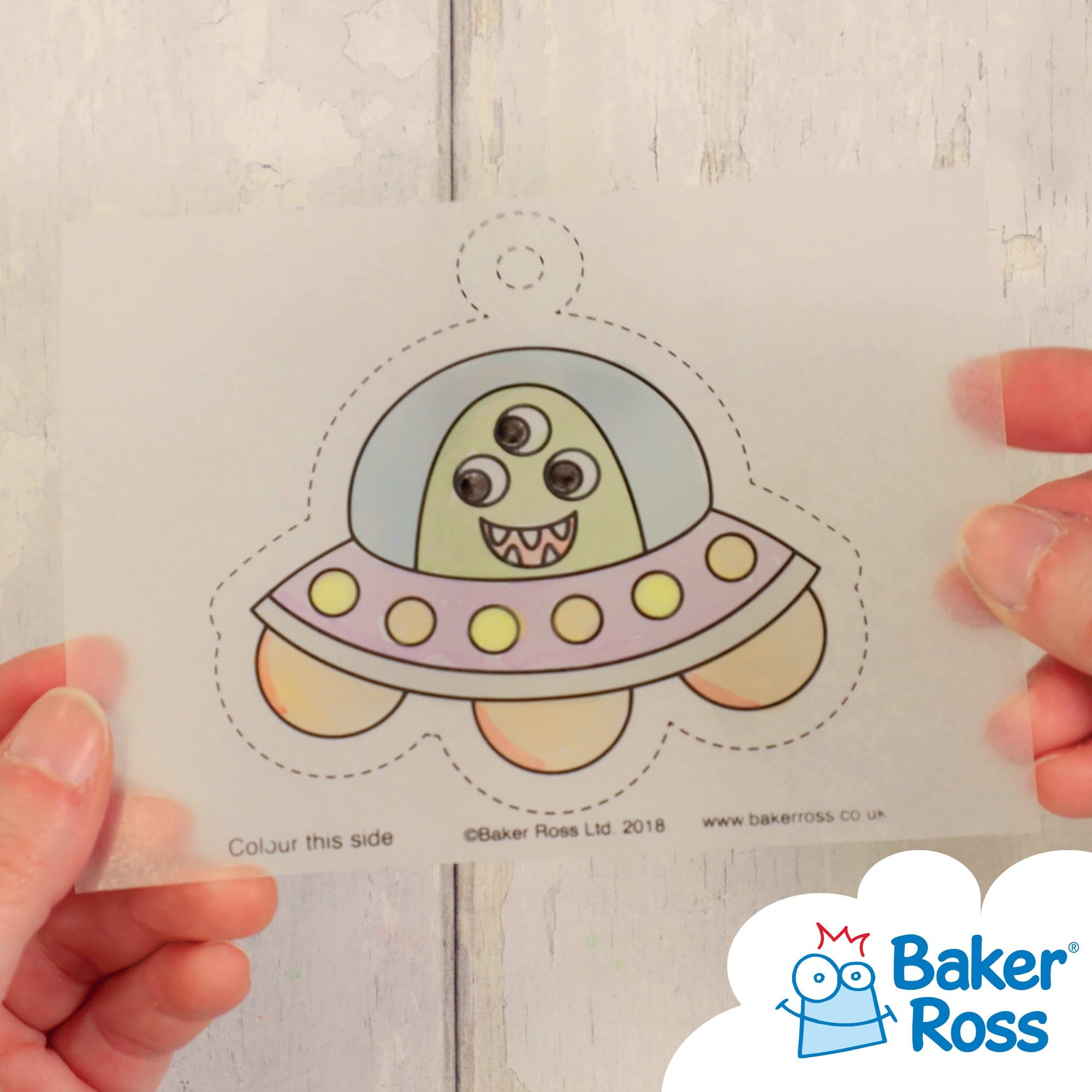 Baker Ross Solar System Super Shrink Keyrings - Pack of 8 | Arts & Crafts Kit | Kids Age 5+ 4