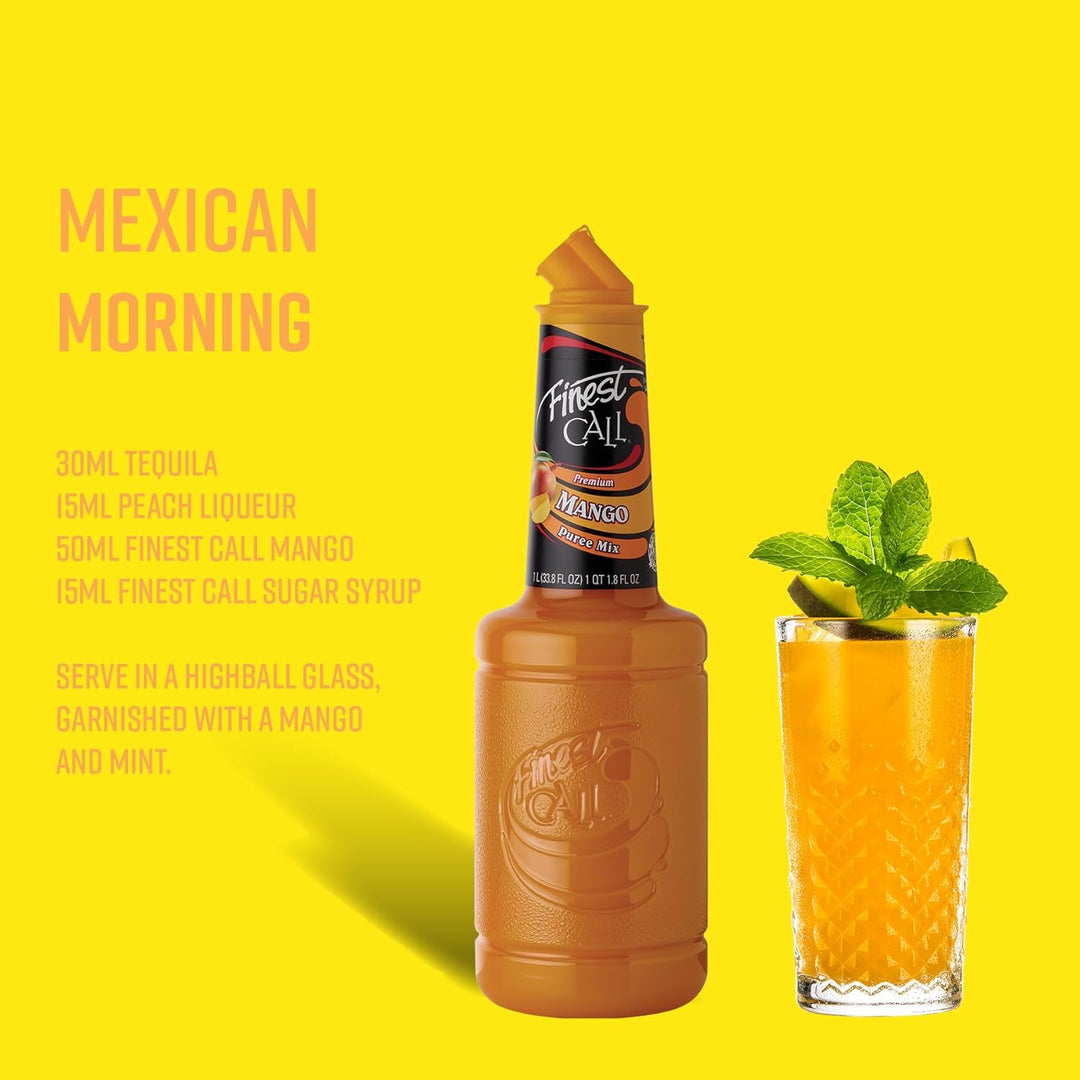 Finest Call Mango Puree - Premium Alphonso Mango Cocktail Mix for Drinks, Desserts & Cooking