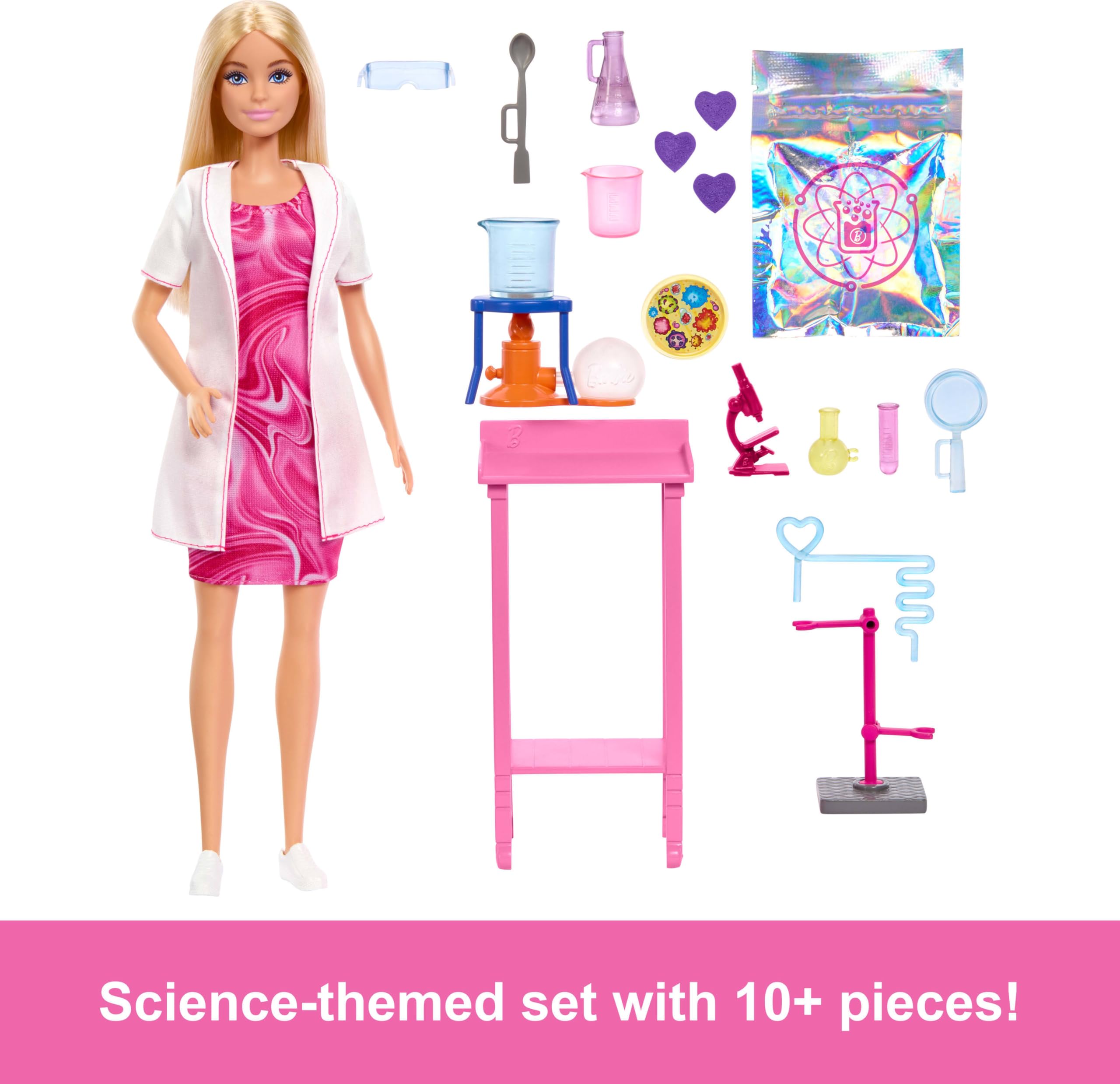 Barbie Scientist Doll & Accessories Playset - Color-Change Lab Experiments for Kids 3+ 2
