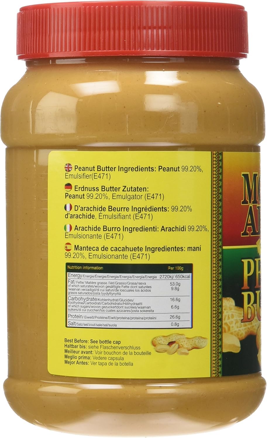 Mother Africa Peanut Butter Natural 1KG - Pure, No Additives, Rich African Flavor 3