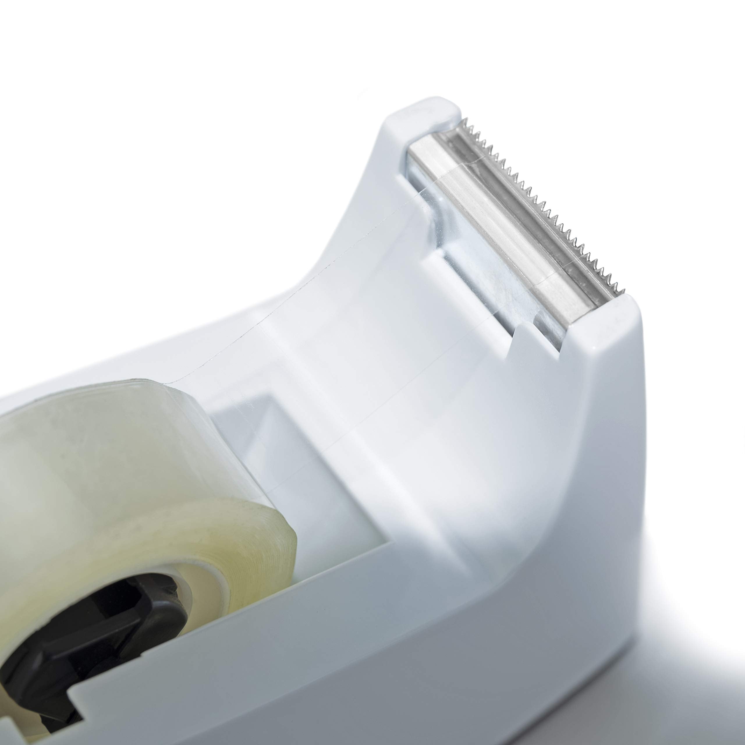 Rapesco 1620 Desktop Tape Dispenser with 4 Rolls of 33m Tape | White Plastic 4