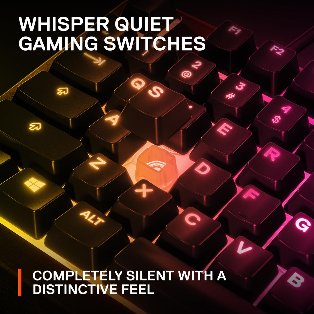 SteelSeries Apex 3 TKL RGB Gaming Keyboard - Tenkeyless Compact Design - IP32 Water & Dust Resistant - English QWERTY - Black