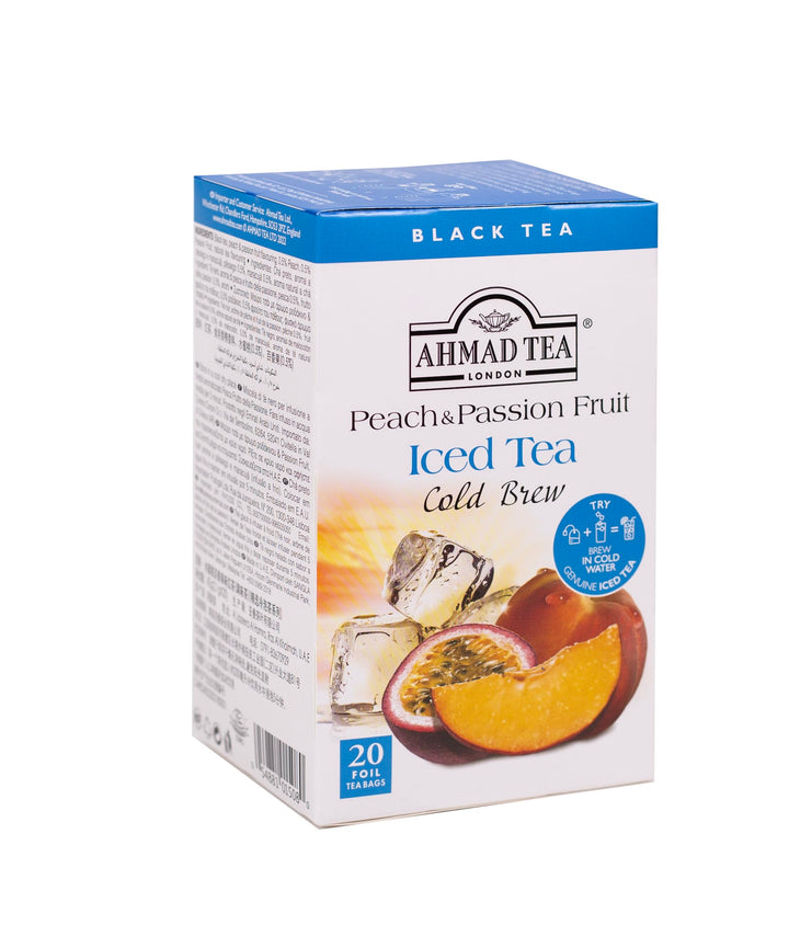 Ahmad Tea Peach & Passion Fruit Cold Brew Black Tea - 20 Teabag Sachets