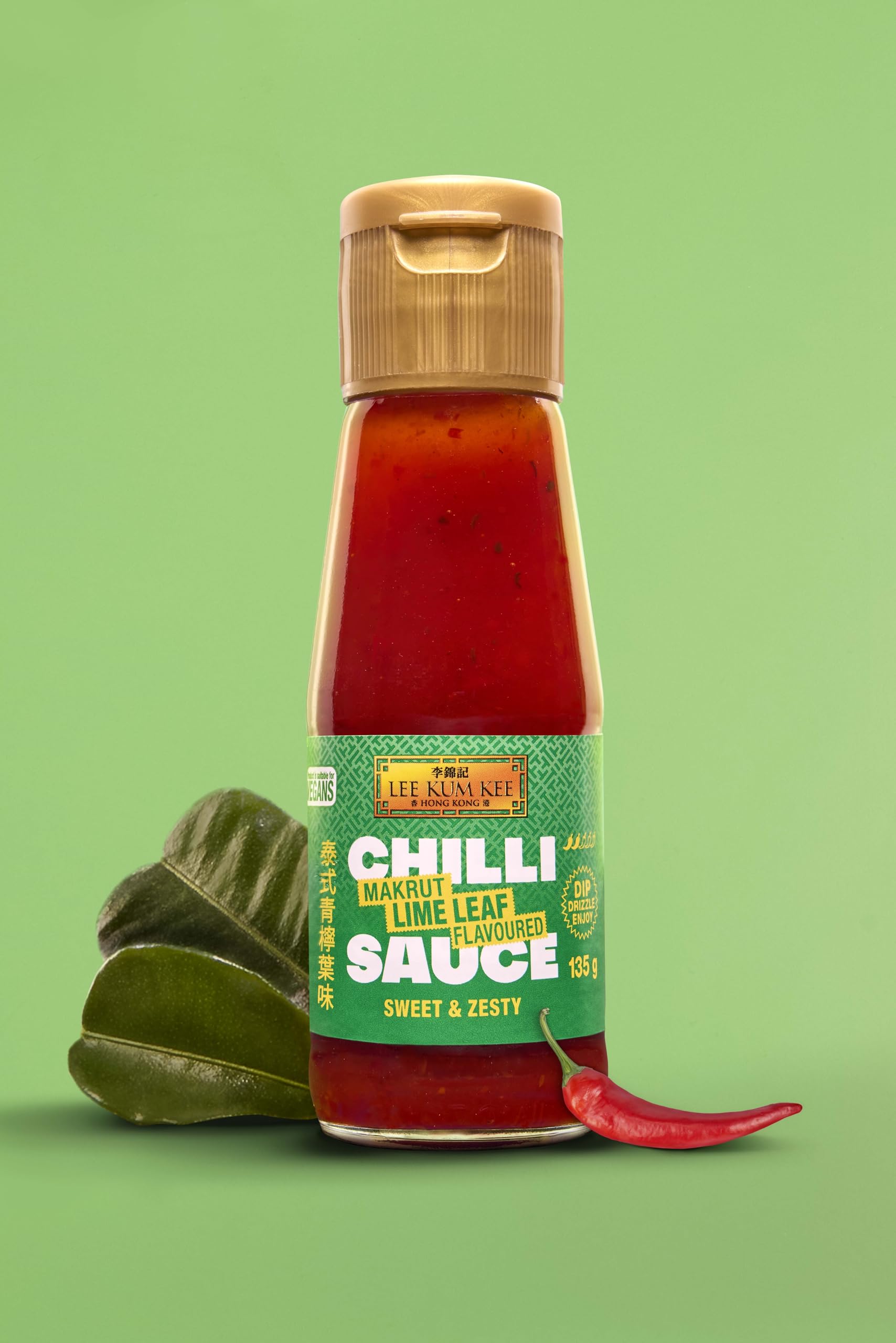 Lee Kum Kee Chilisaucen-Set – 3er-Pack (Yuzu 140 g, Sesam 135 g, Makrut-Limettenblatt 135 g) 3