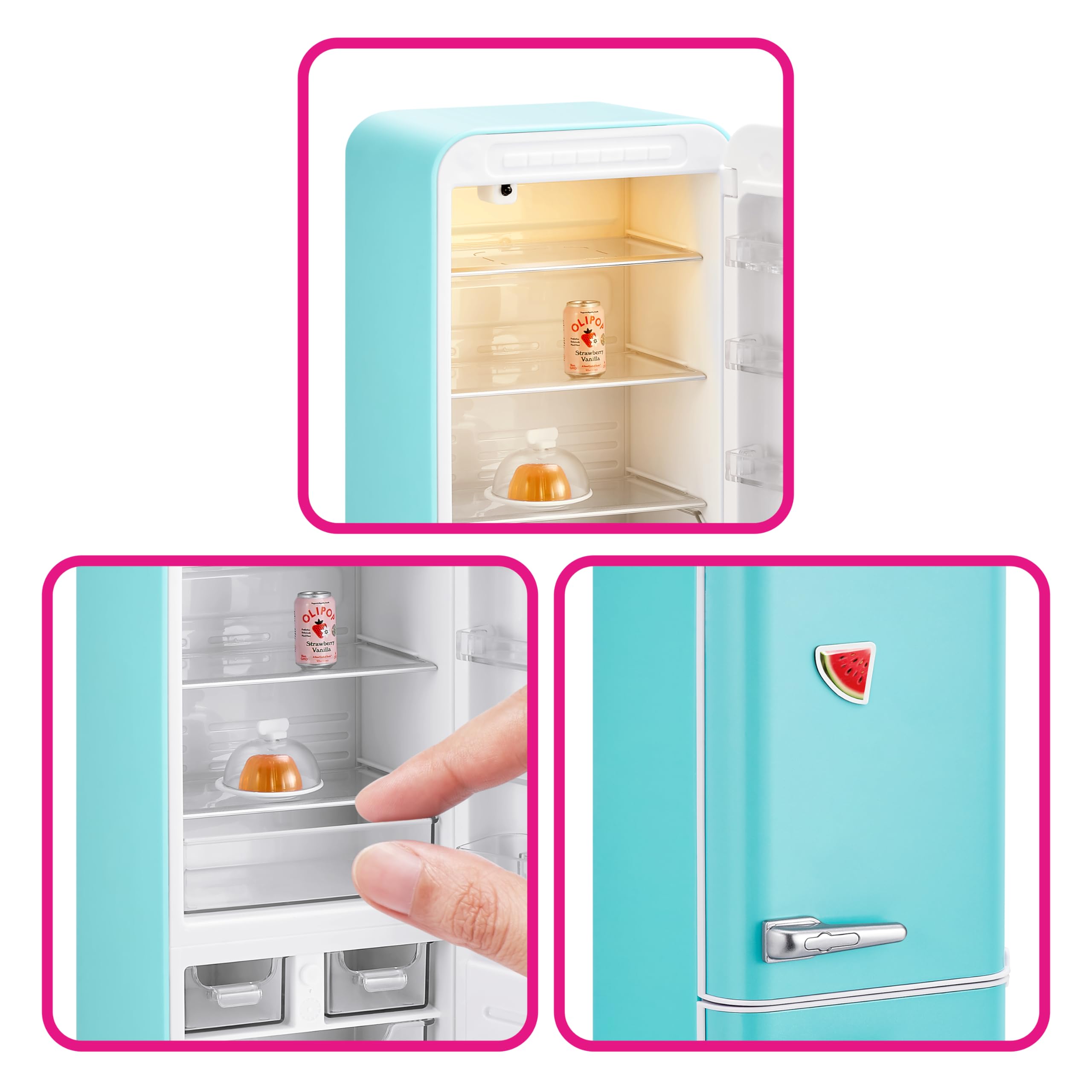 Mini Brands Fill The Fridge Playset with UV Light by ZURU | Includes 2 Exclusive Minis | Ages 8+ 9