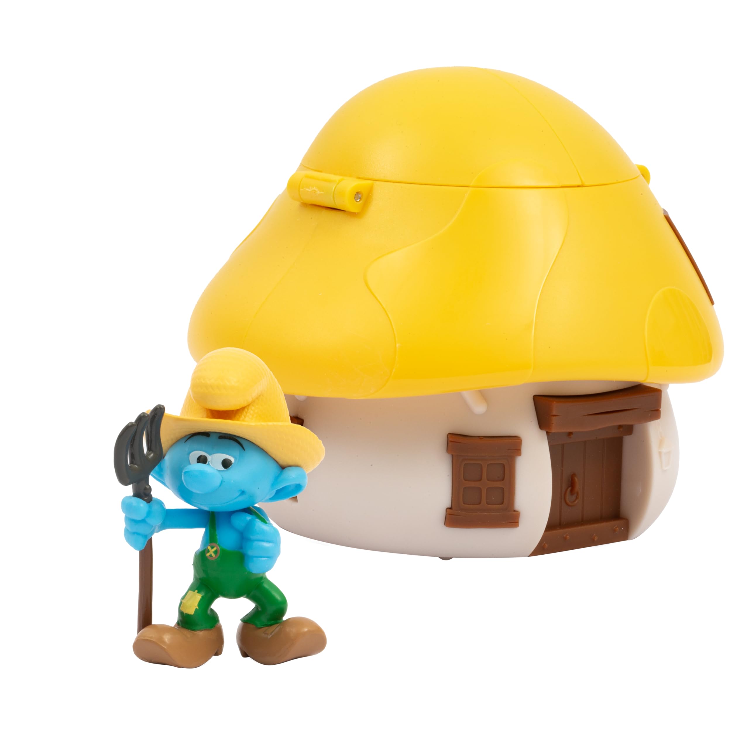 The Smurfs Farmer Smurf and Yellow Roof House Playset with Rechargeable Mechanism 1