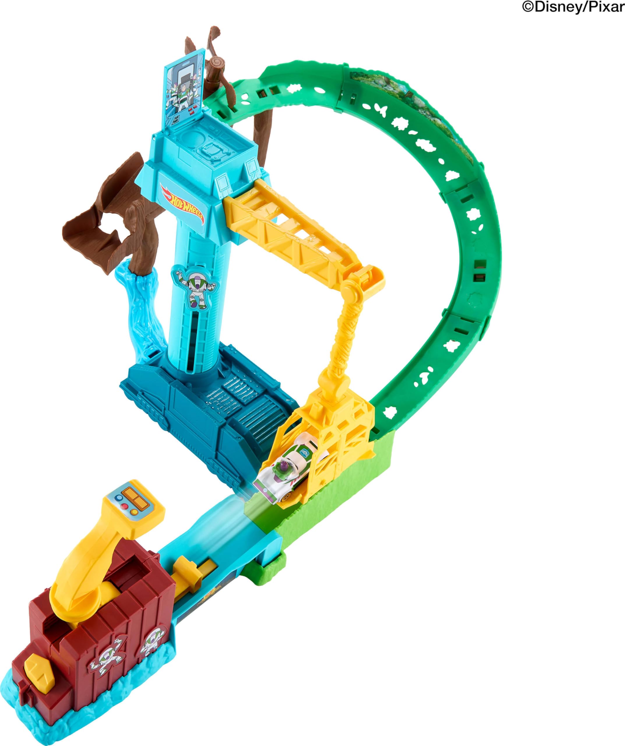 Hot Wheels Superstar Speeders Hi-Tech Buzz Lightyear's Star Command Adventure Track Set | Ages 4+ | Model JLH42 6