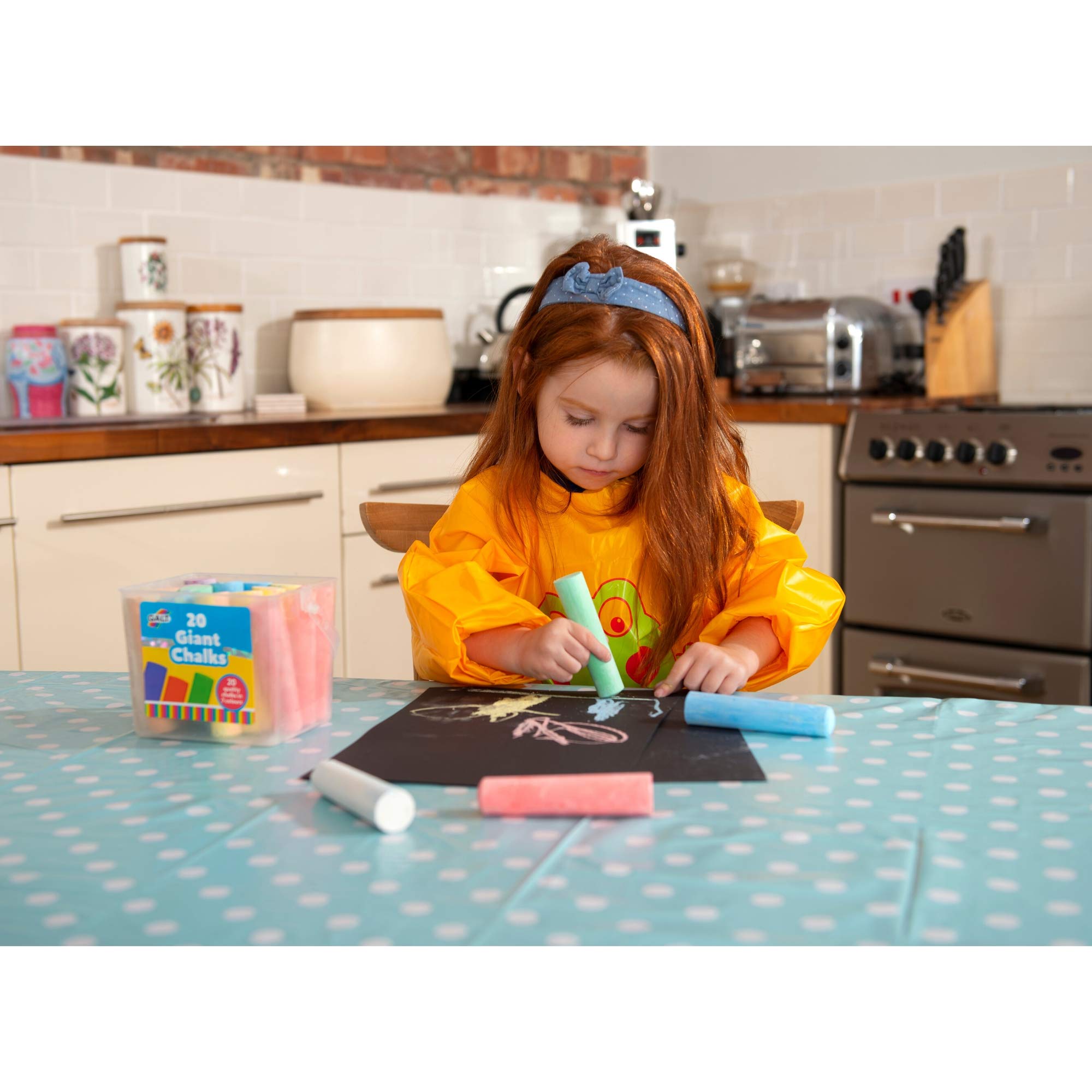 Galt 20 Giant Chalks - Extra Large Chunky Pavement Chalks for Kids Ages 3+ | Washable & Portable 3