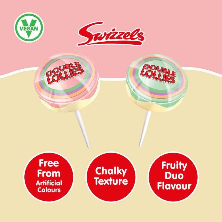 Swizzels Original Double Lollies - Assorted Fruity Sweets in Can