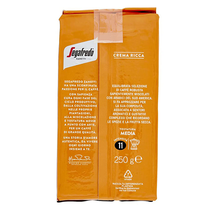 Segafredo Zanetti - Crema Ricca Ground Coffee (4 x 250g)