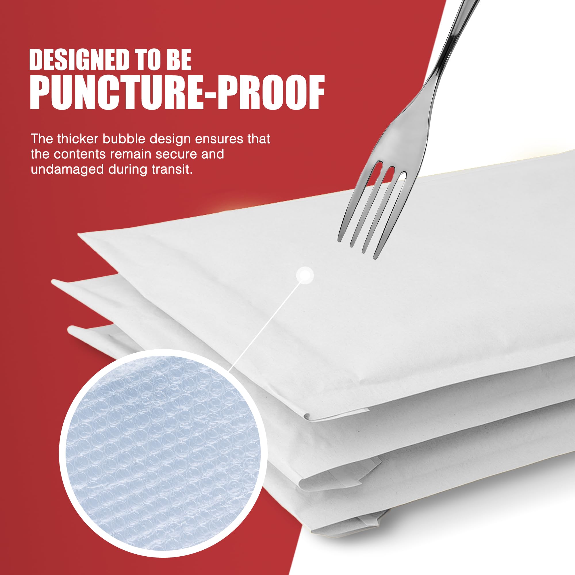 Merrimen Protective Padded Envelope Mailers - A5 Size, 10 Count White Plastic Mailers 6