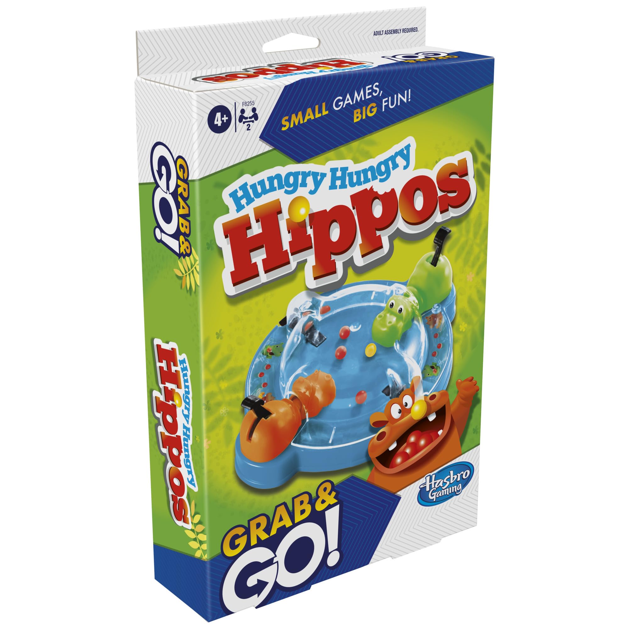 Hasbro Gaming Hungry Hungry Hippos Travel Game - Portable Marble Chomping Game for 2 Players Ages 4+ 2