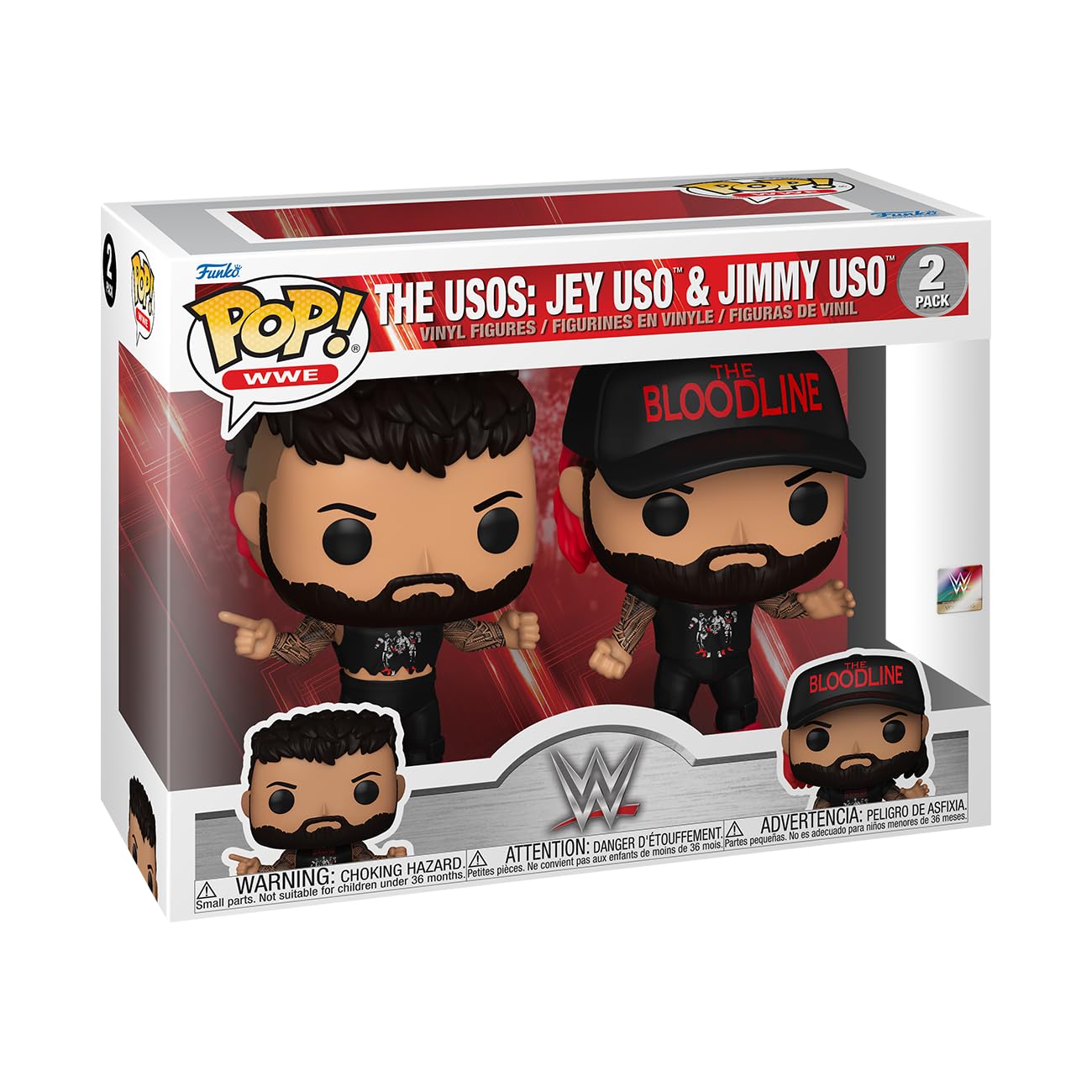 Funko Pop! WWE: Jey Uso - Uso Bros Brothers 2PK Vinyl Figure (72282) 9