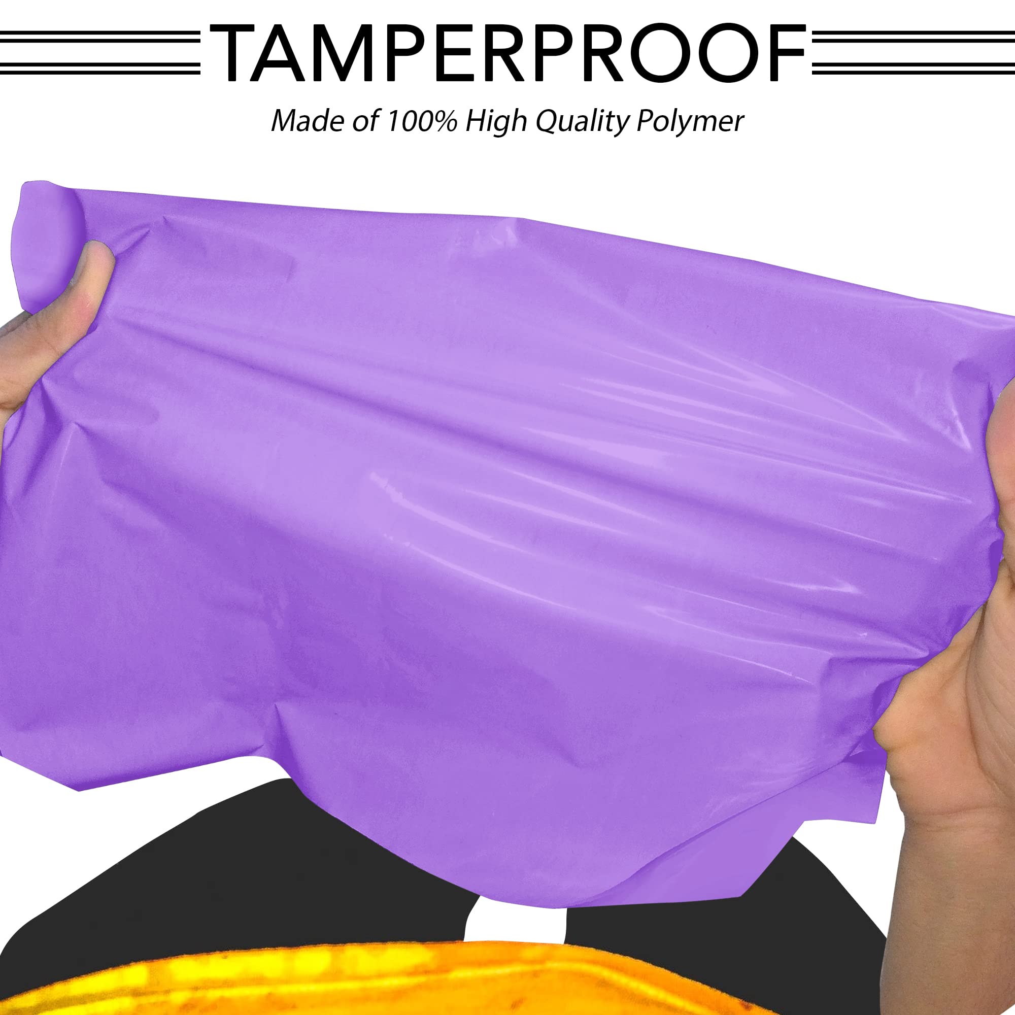 iSOUL Strong Large Mailing Postal Bags - 100 Pack | 12 x 16 inch | Purple | Water Resistant 4