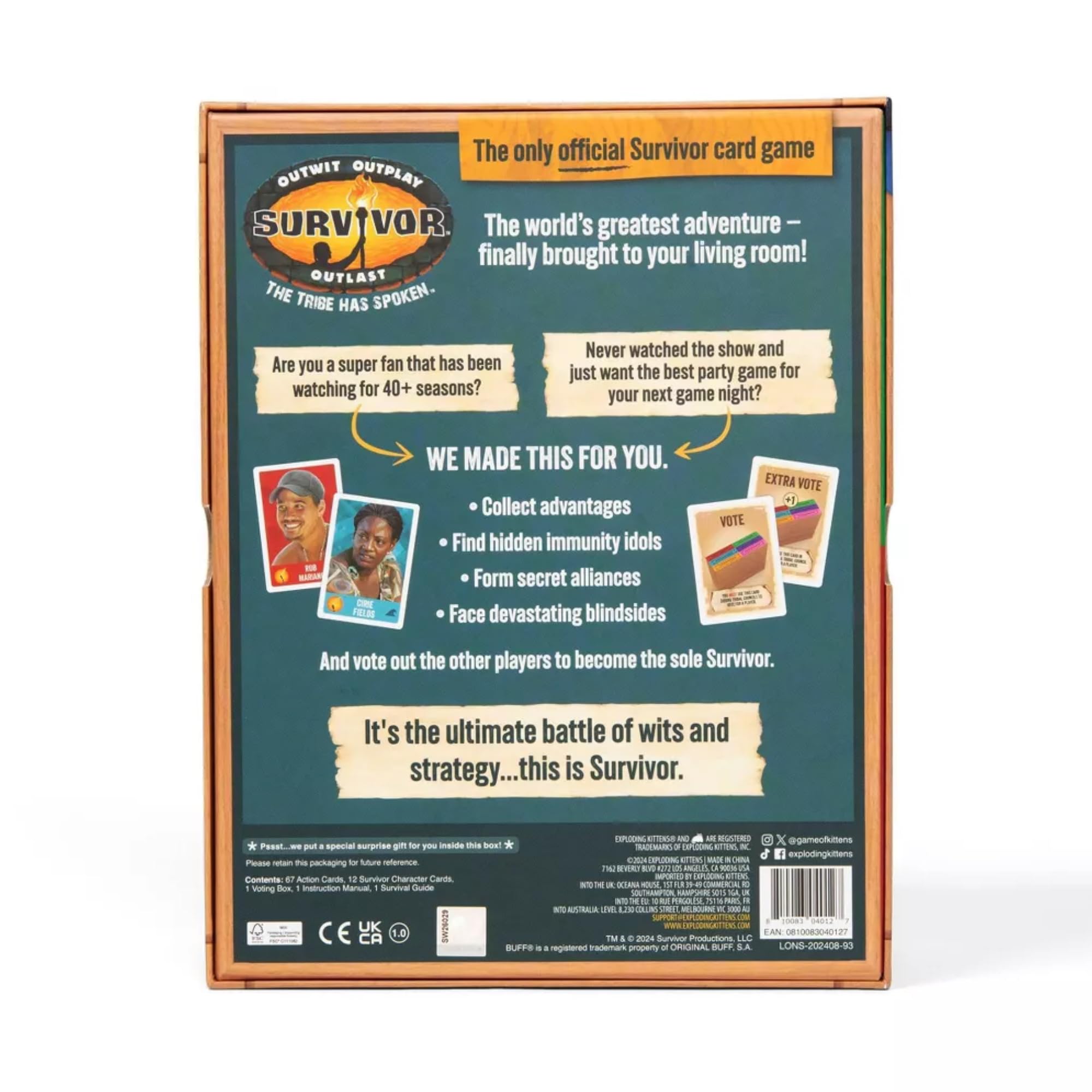 Exploding Kittens Survivor: The Tribe Has Spoken Family Party Card Game | Ages 8+ | 2025 Release 7