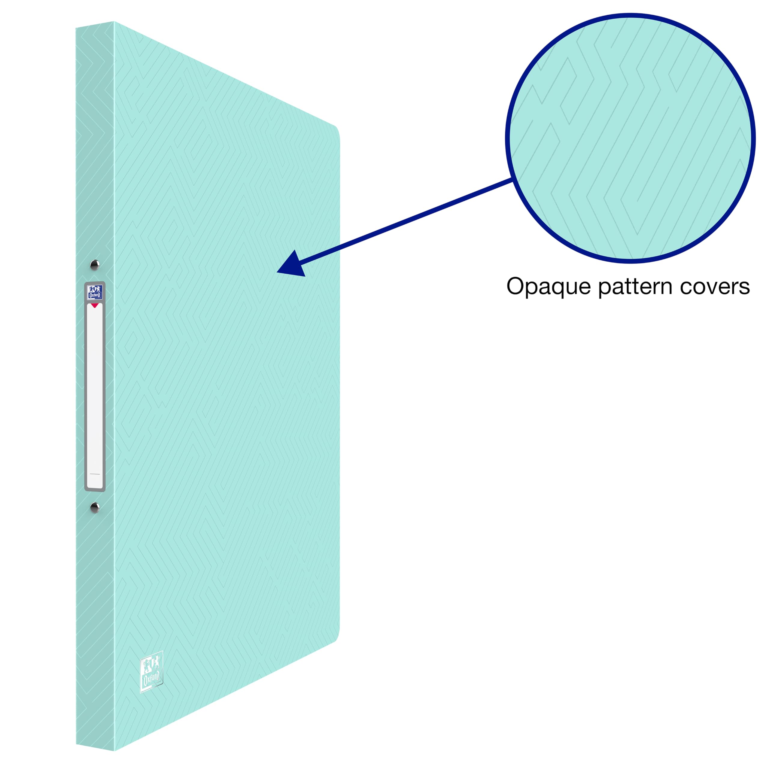 Oxford A4 Pastel Ring Binders - 20mm Spine, 100 Sheet Capacity | Pack of 5 3