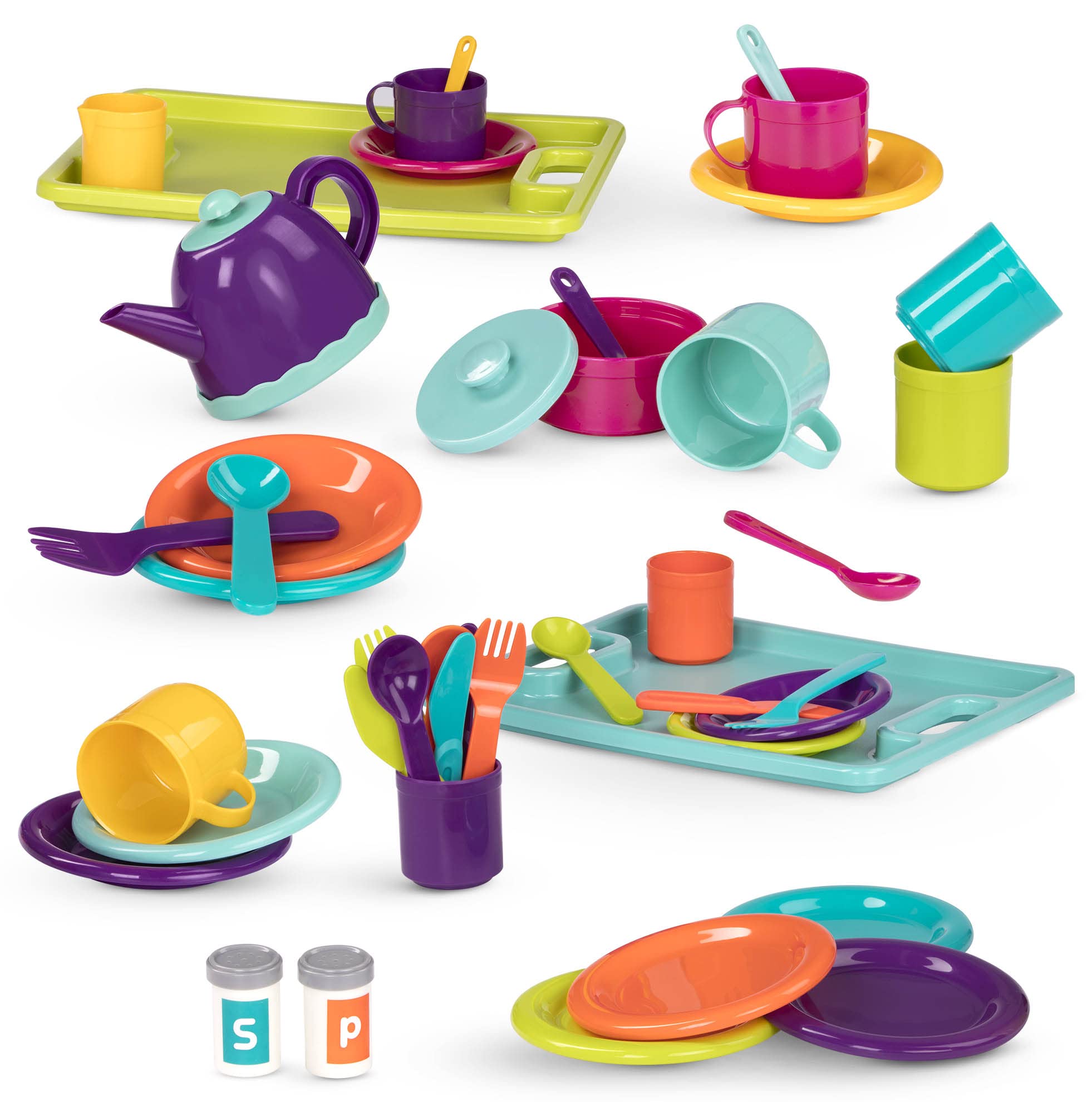 Battat 45-Piece Play Dinner Set – Tea Party & Supper Playset for Kids 3+ 1