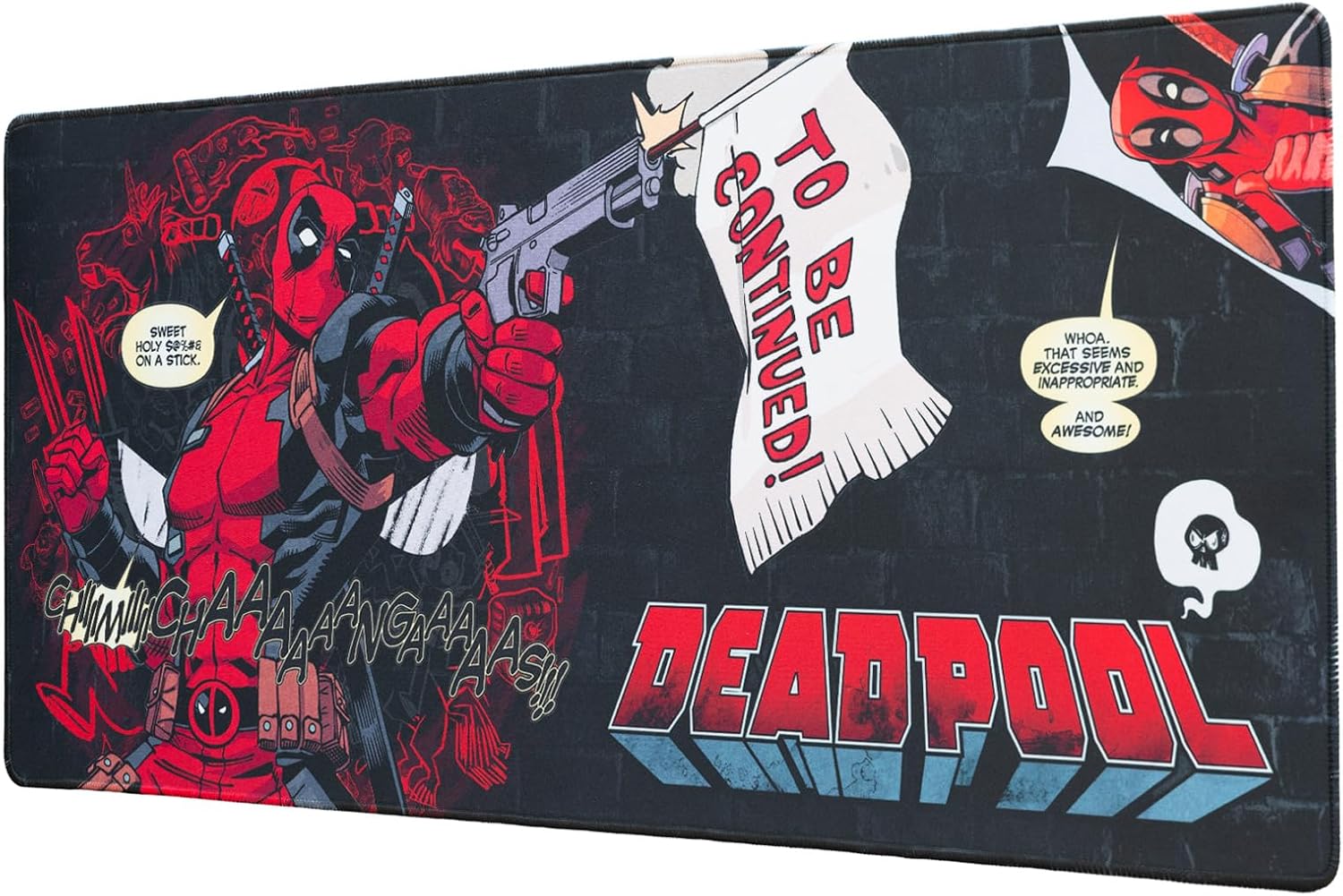 Grupo Erik Marvel Deadpool XXL Mouse Mat | Desk Pad | 31.5" x 13.78" | Non-Slip