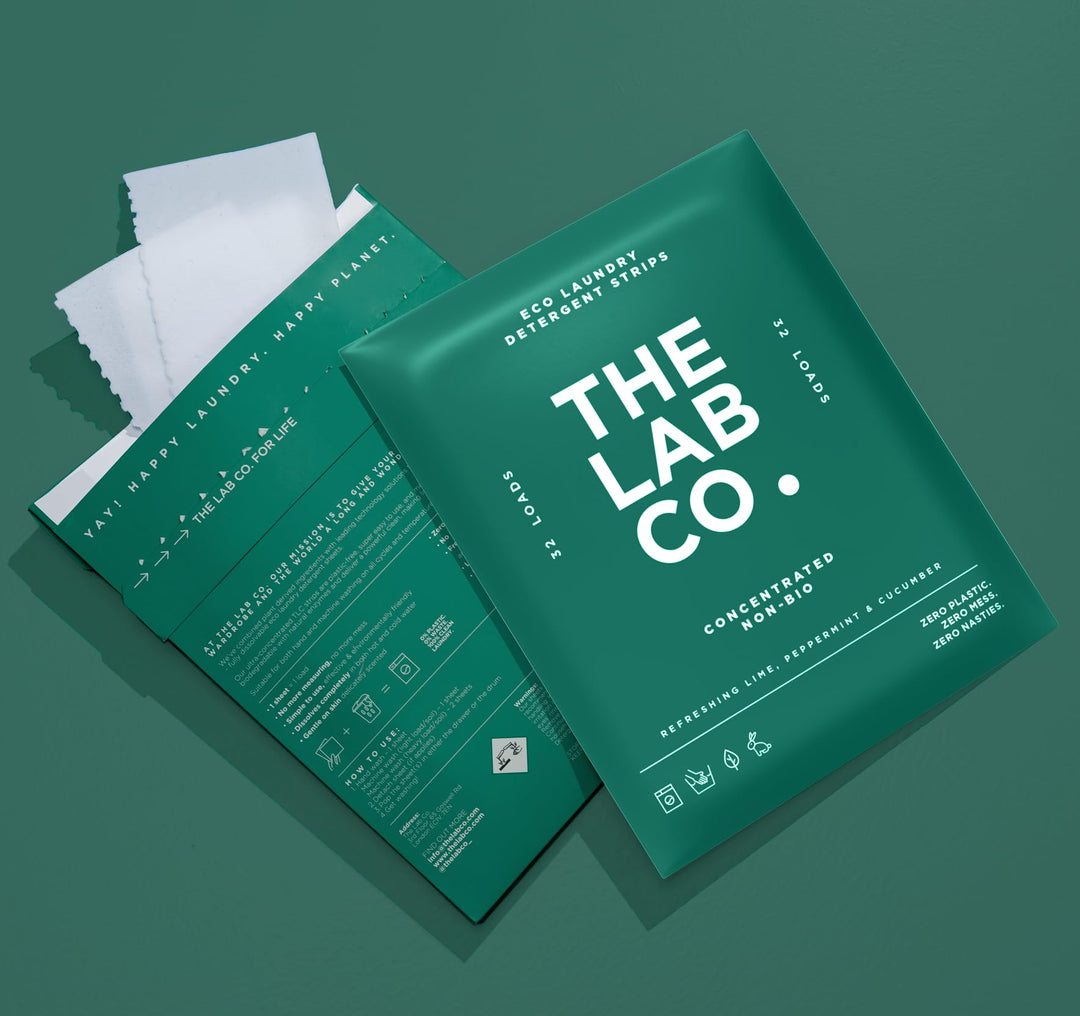 The Lab Co. - Laundry Detergent Strips Sheets (32 Loads, Eco Ultra-Concentrated)