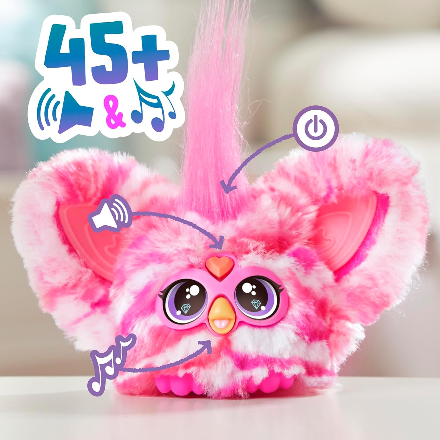 Furby Bub-Lee K-Pop Mini Elektronisches Plüschtier mit Sound und Schlüsselanhänger 4