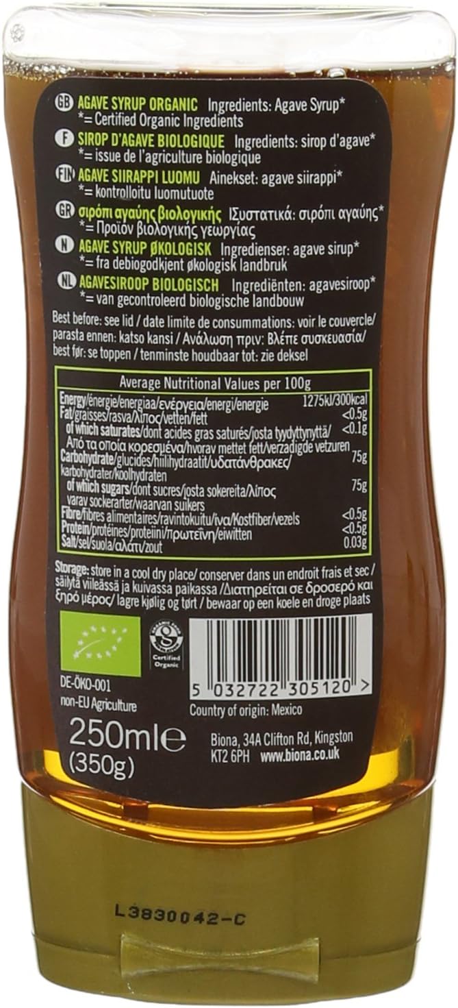 Biona Organic Agave Light Syrup, 250ml