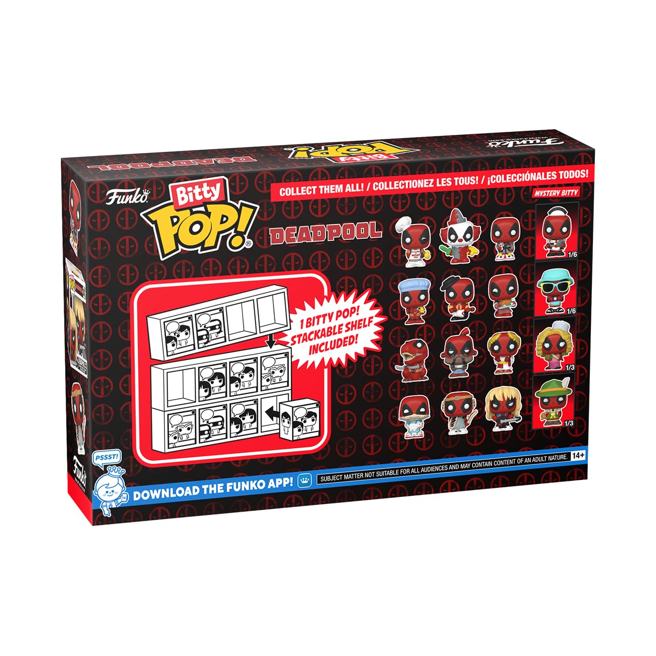 Funko POP! Bitty 4 Pack Deadpool Bathtime & Mystery Mini Figure | 0.9-inch Vinyl Collectible 7