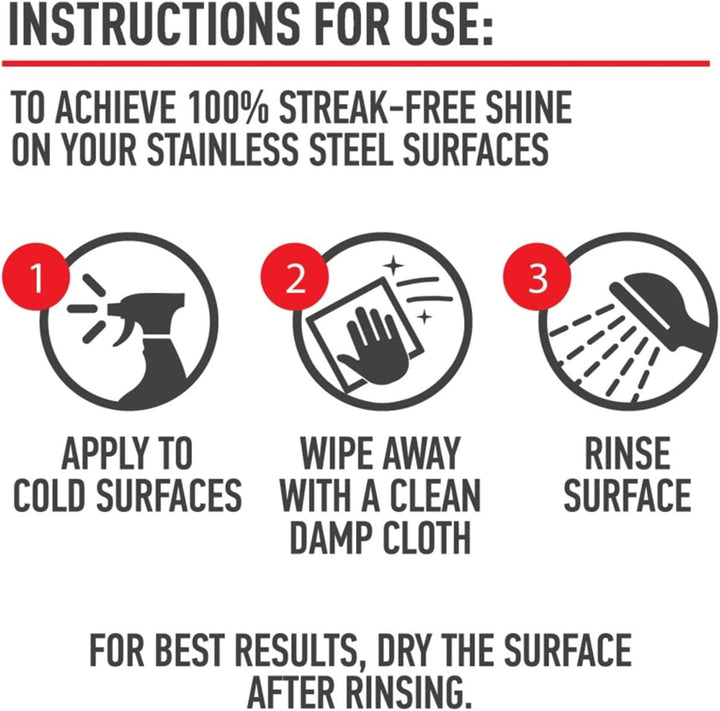 Cif Perfect Finish Stainless Steel Streak-Free Shine Spray, 435ml