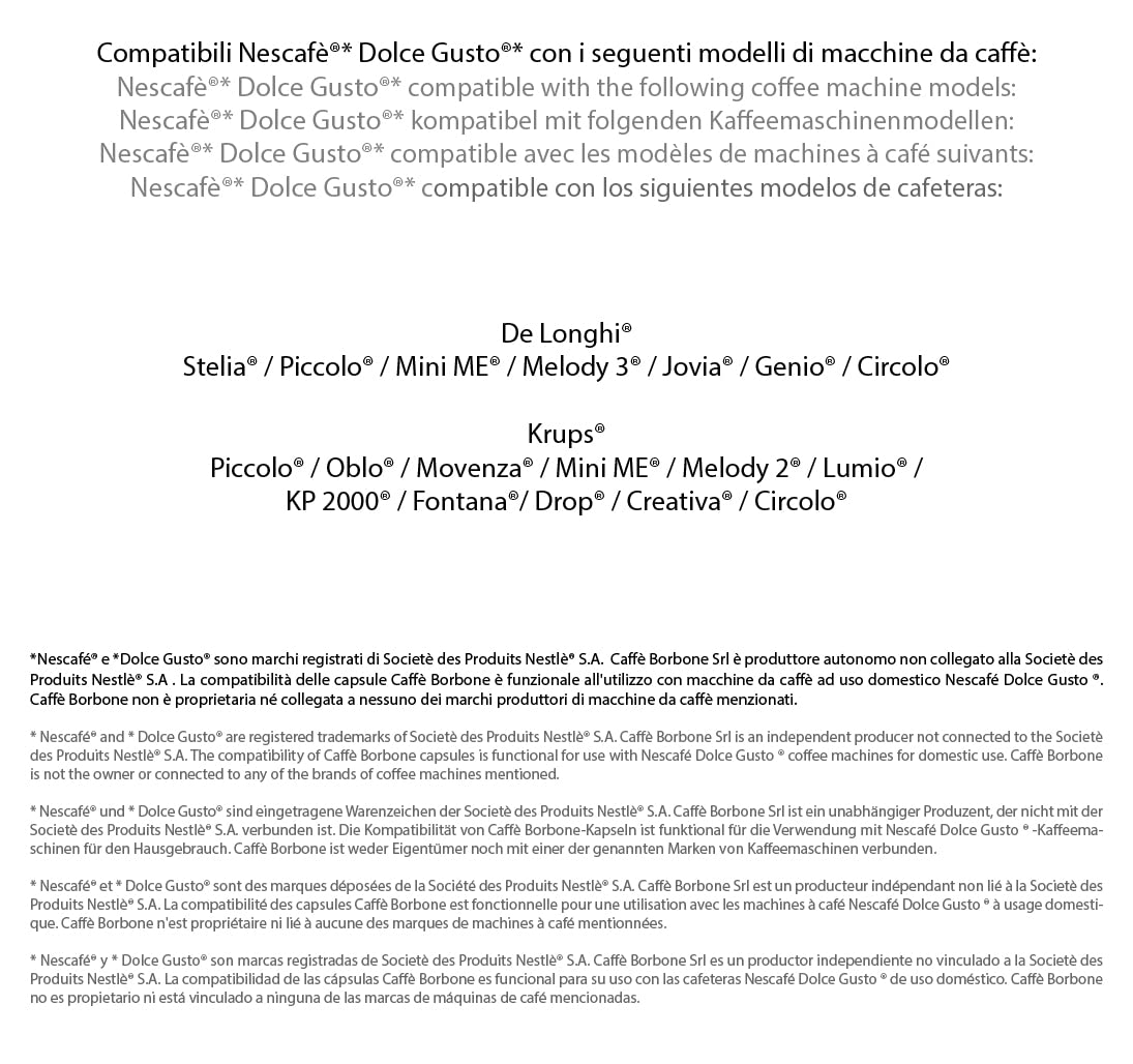 Caffè Borbone Crema Classica -64 Nescafé Dolce Gusto Compatible Coffee Capsules 4