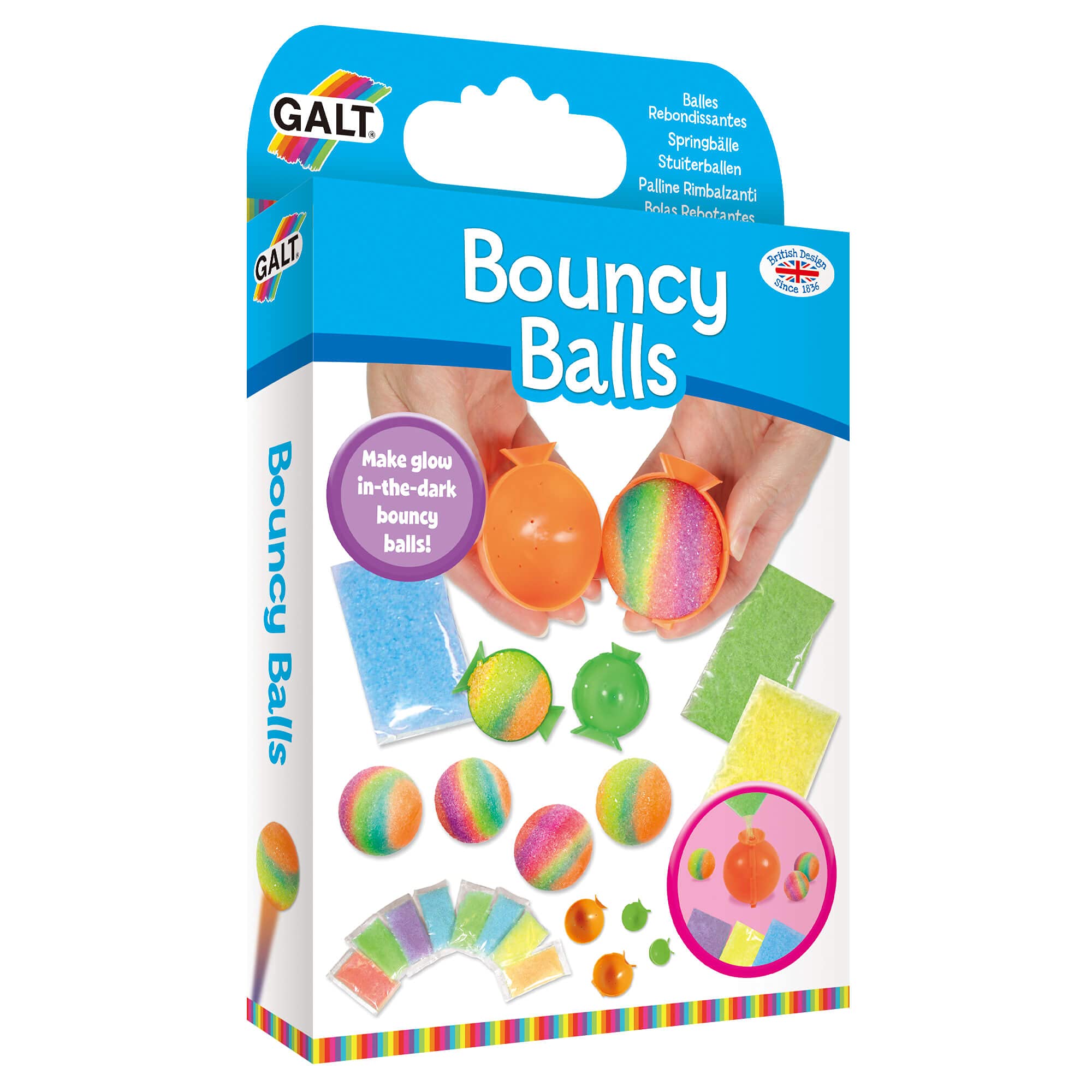Galt Toys Bouncy Balls Craft Kit - Glow-in-the-Dark Crystals | Ages 8+ | Makes 2 Large or 8 Small Balls 1