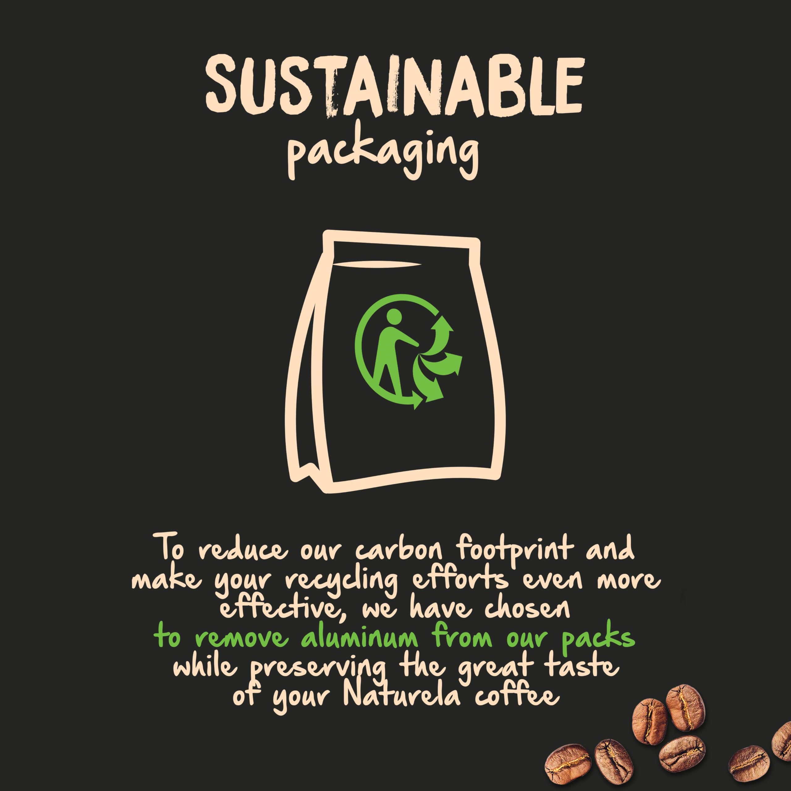 Naturela - Bio-Kaffeebohnen 100% Arabica | Langsam geröstete ganze Bohne